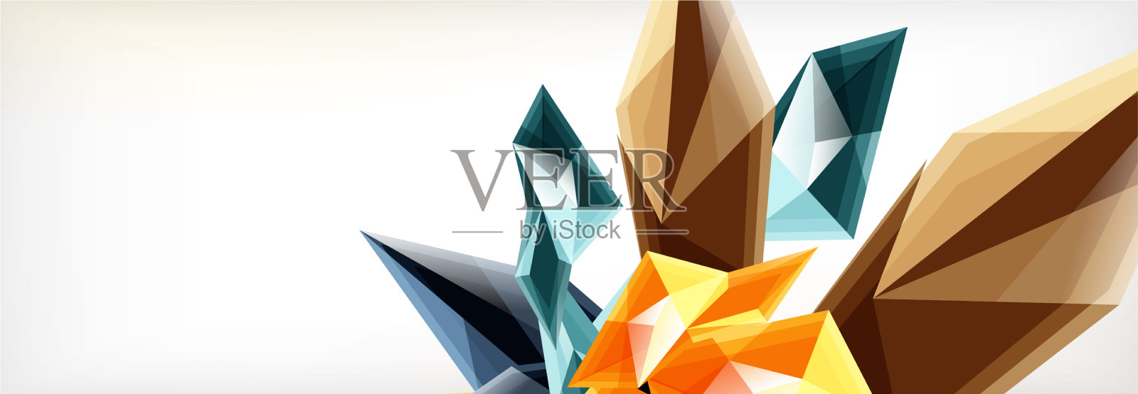 三维三角形和金字塔抽象插画图片素材