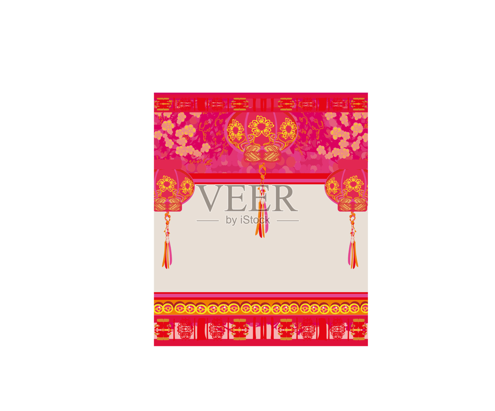 灯笼将带来好运和平安的祈祷插画图片素材