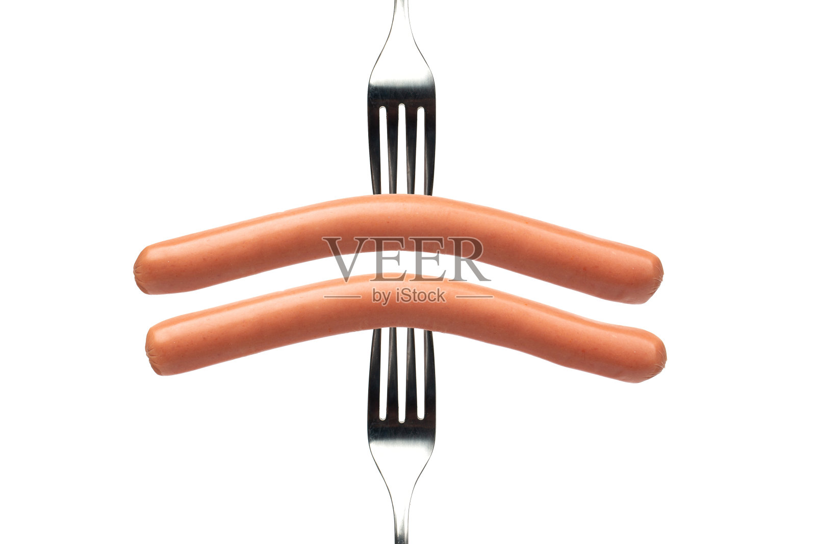 白背景下的香肠照片摄影图片