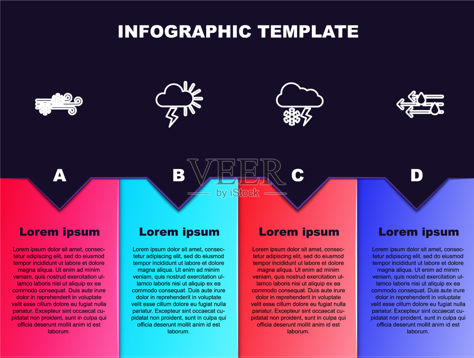 设线风雪暴雨云随插画图片素材
