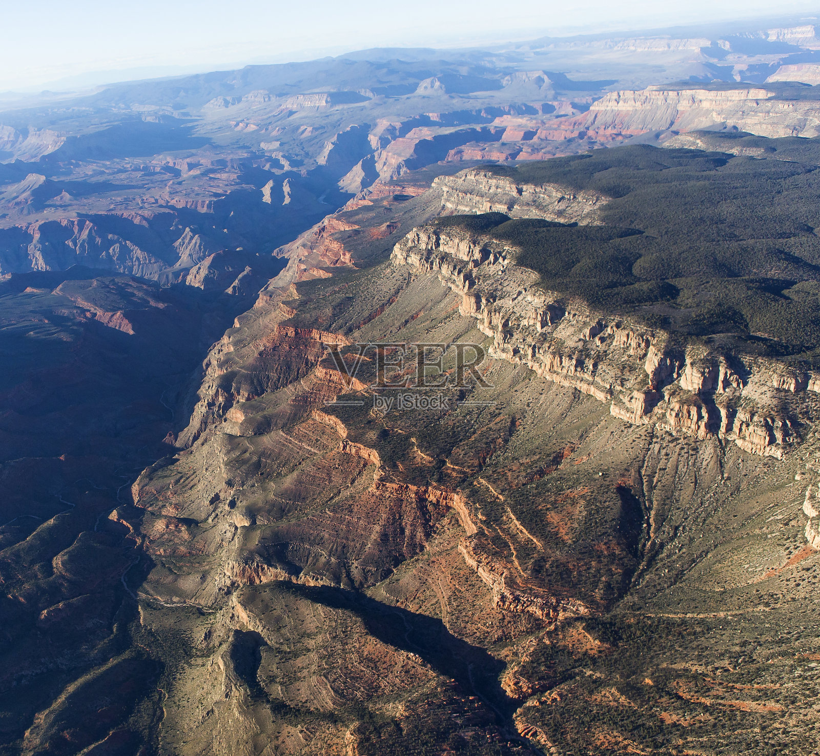 科罗拉多大峡谷鸟瞰图，亚利桑那州，美国照片摄影图片
