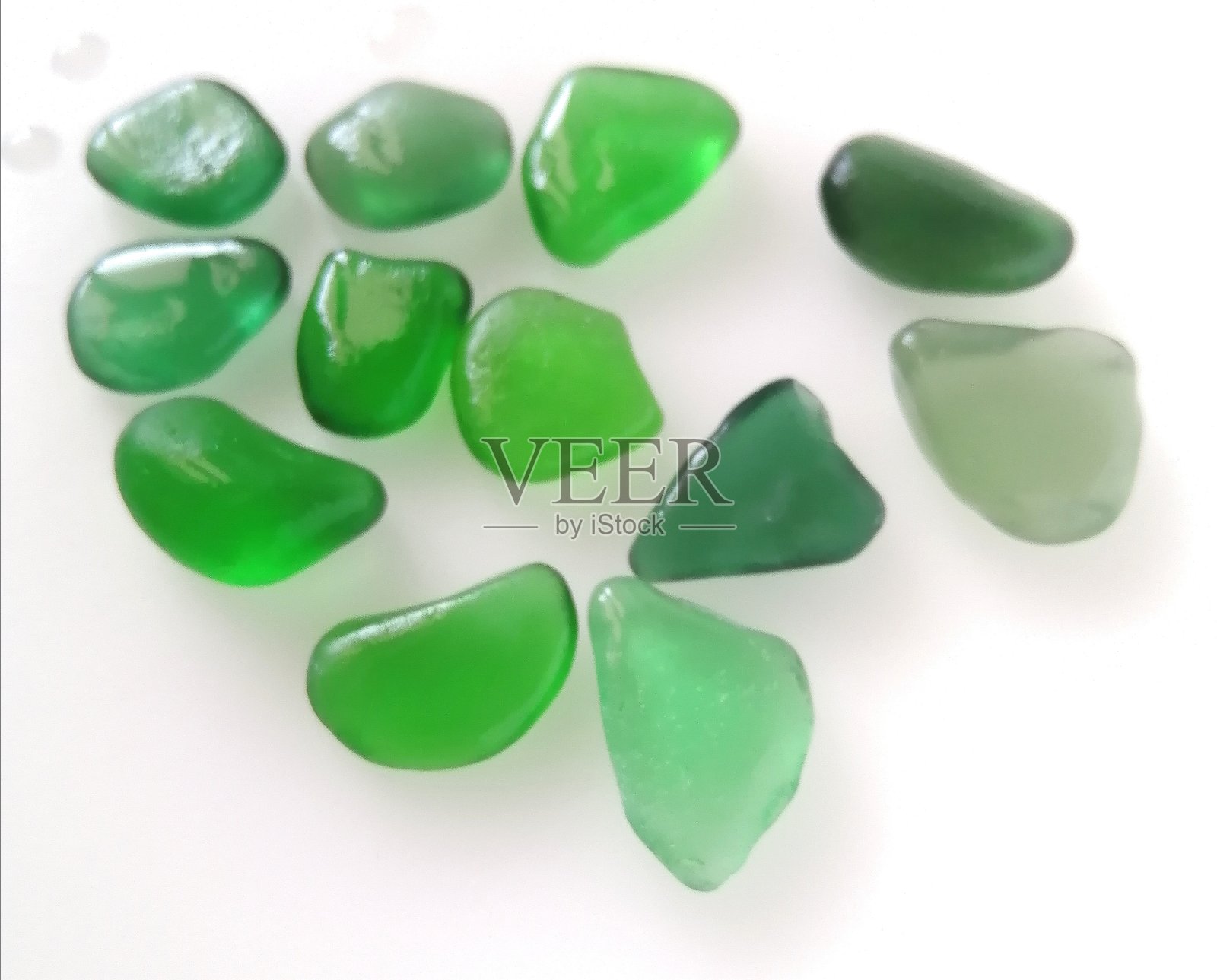 一套绿色海玻璃照片摄影图片