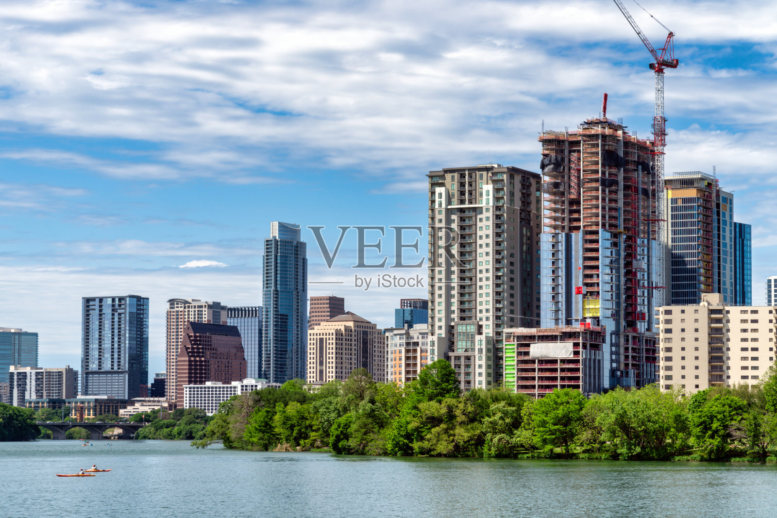 奥斯汀的城市景观和天际线照片摄影图片