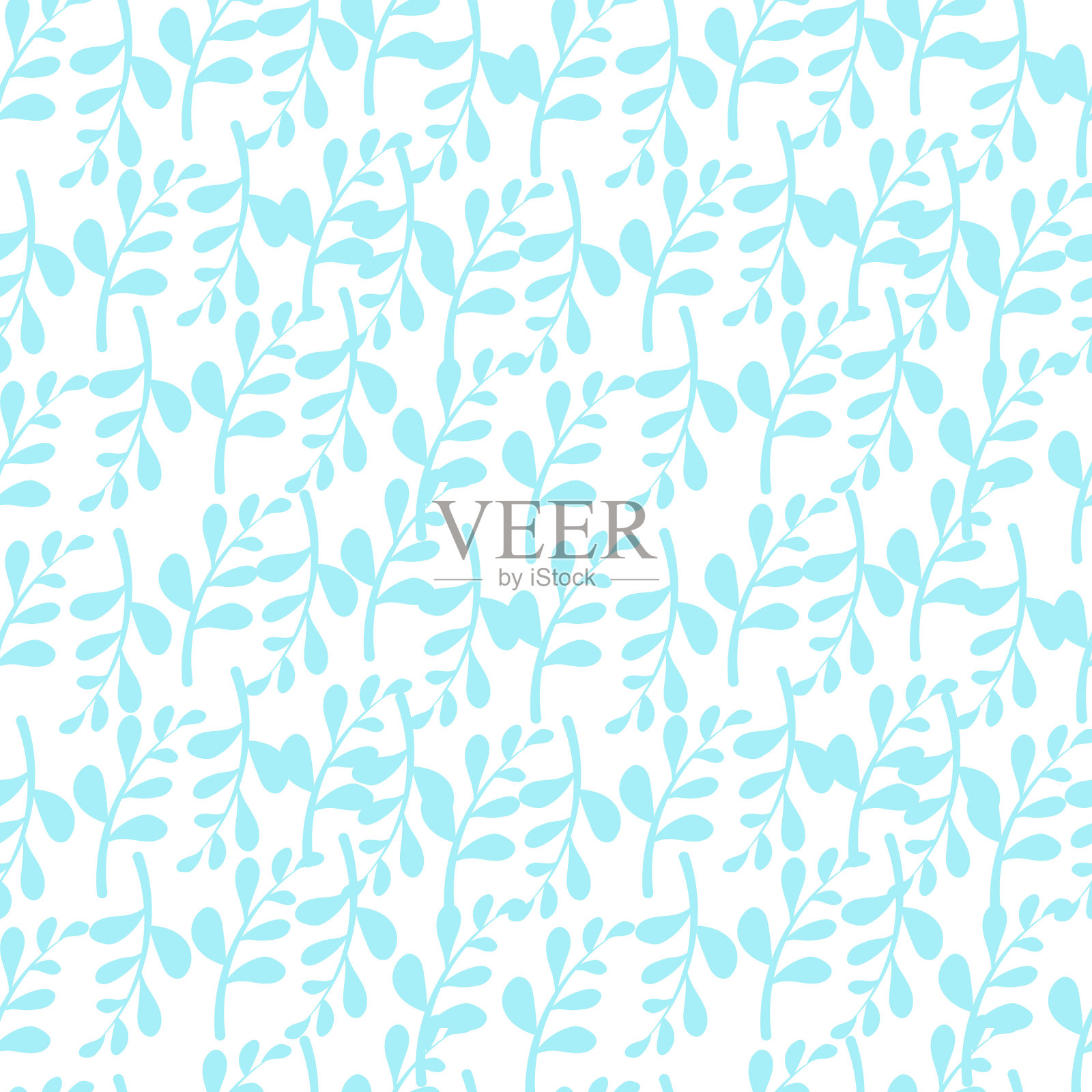 自然元素无缝图案。精致柔和的颜色。单一时间模式。矢量在平面风格。适用于纺织品和包装。插画图片素材