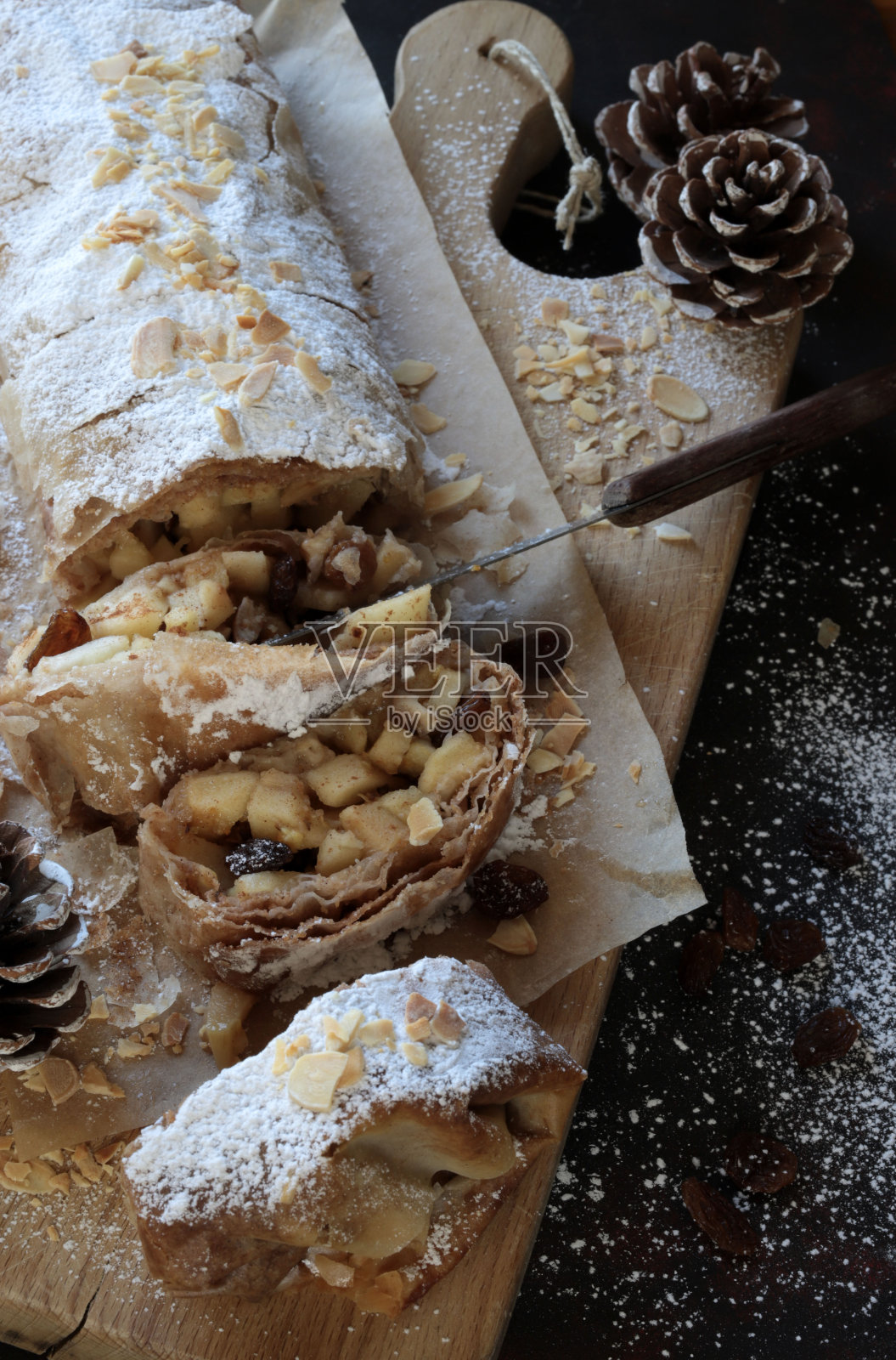 苹果馅饼。照片摄影图片