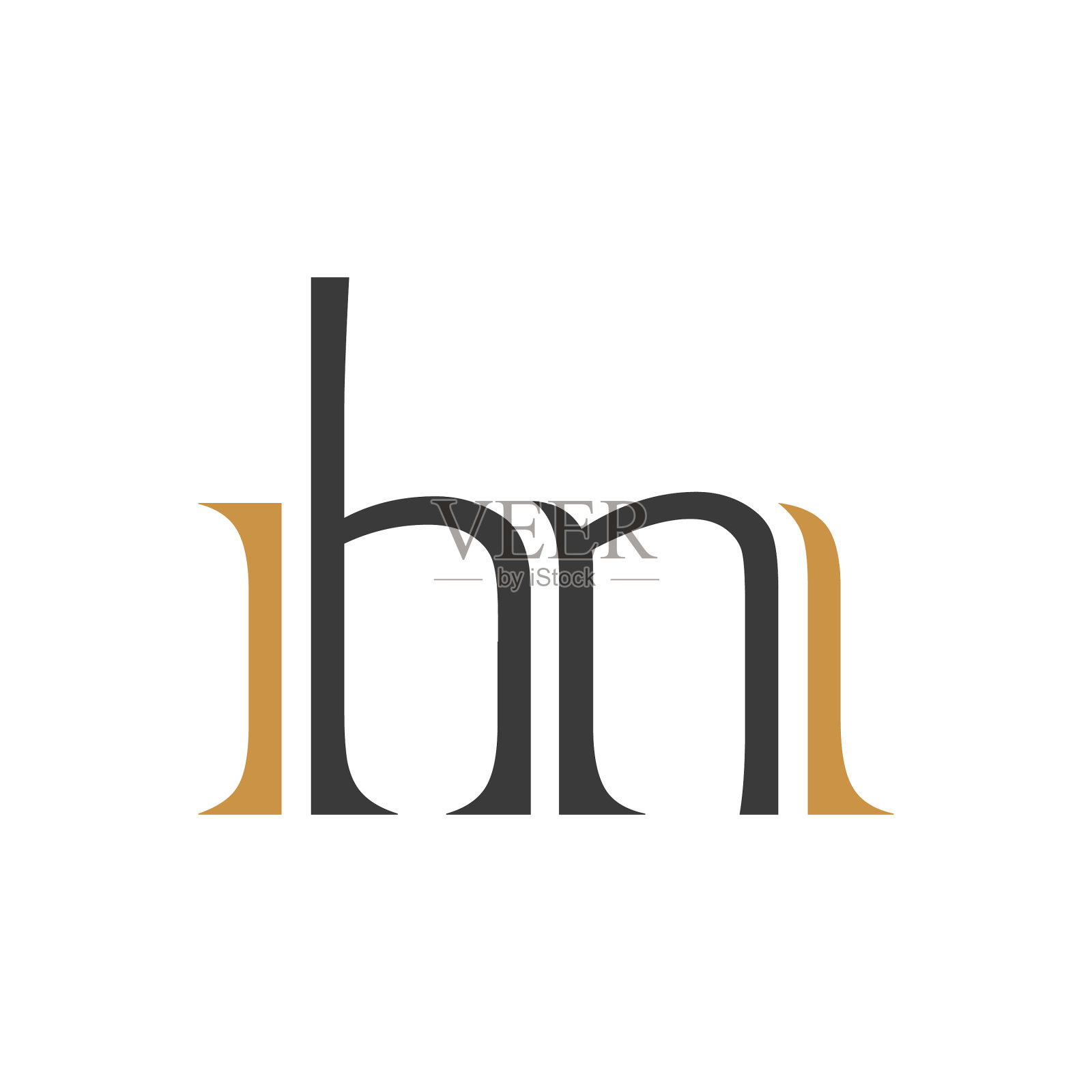 首字母mh标志或hm标志设计设计元素图片