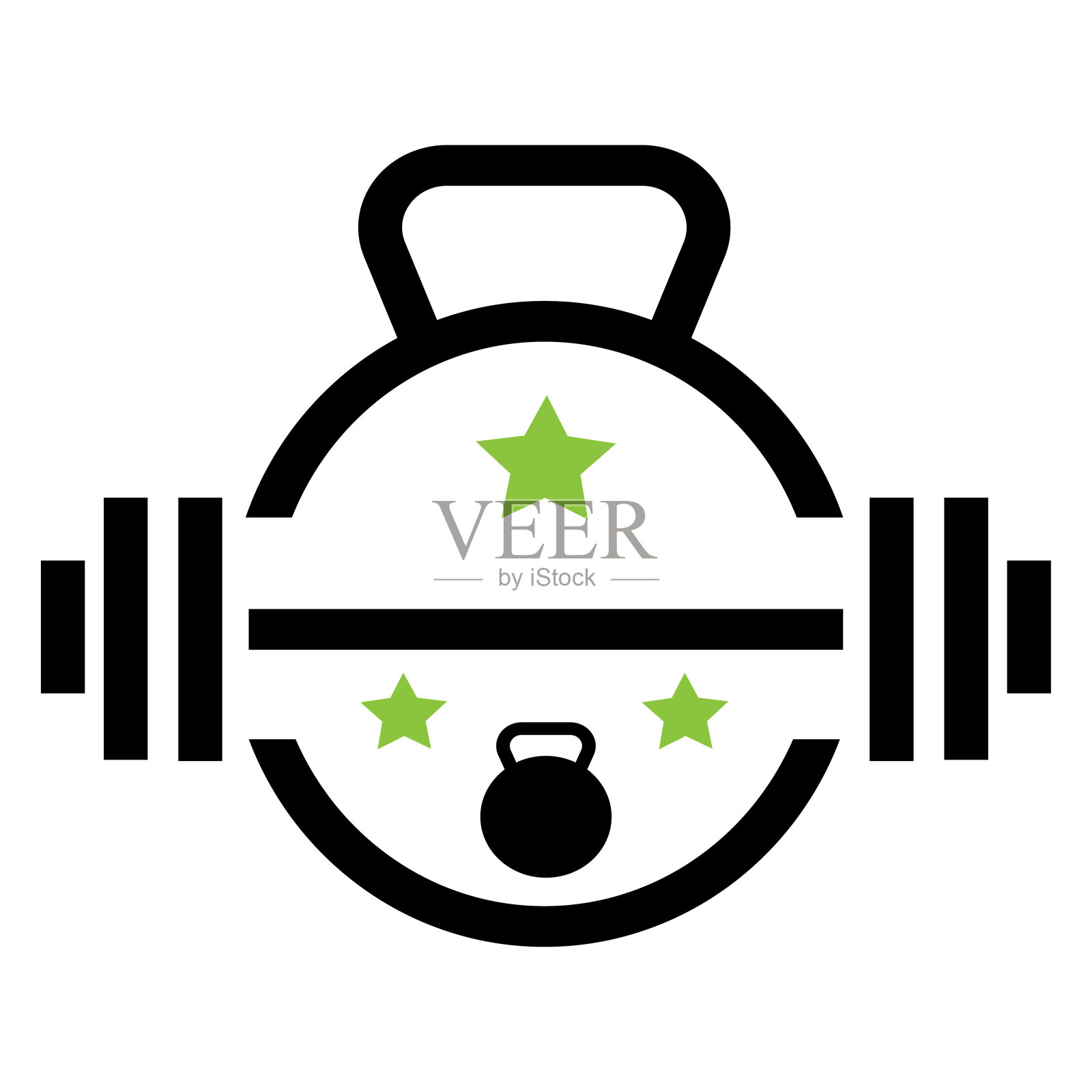 杠铃健美图标设计矢量孤立插画图片素材