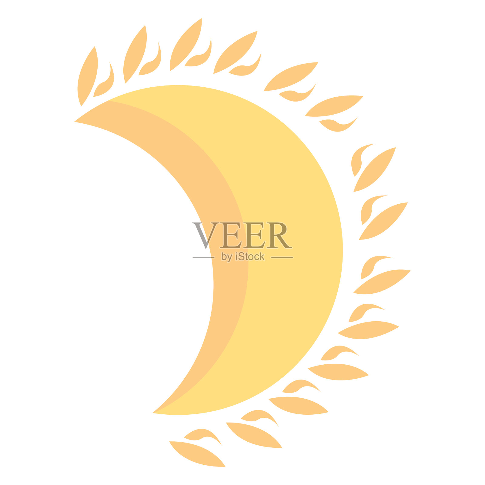 月亮图标设计矢量插画图片素材