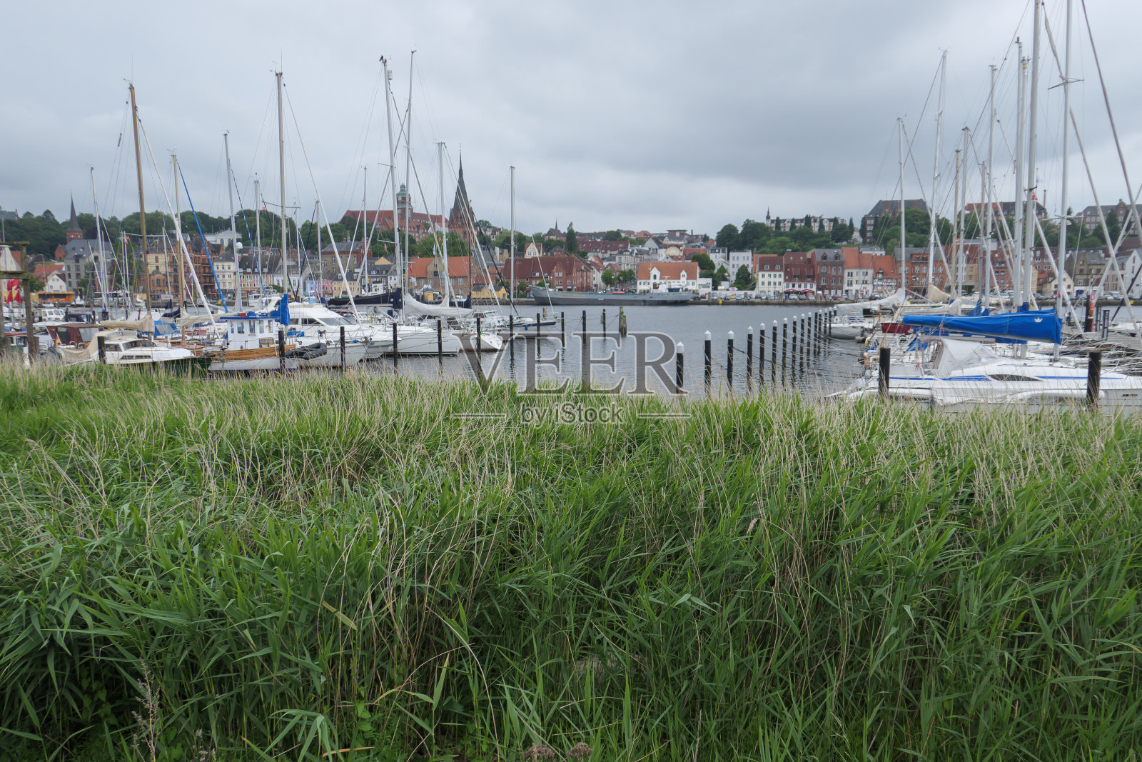 波罗的海的弗伦斯堡城照片摄影图片