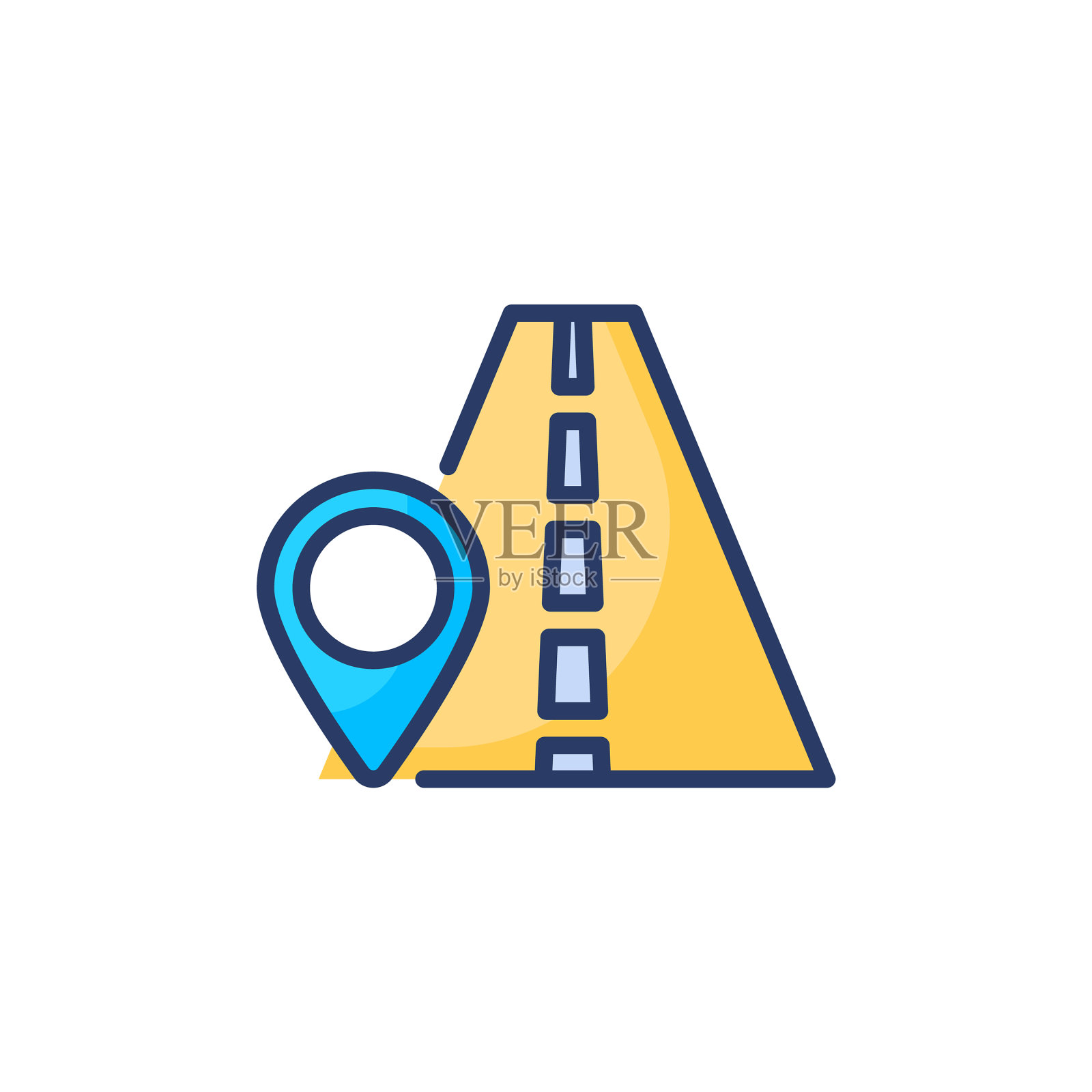 道路位置图标在标志类型图标素材