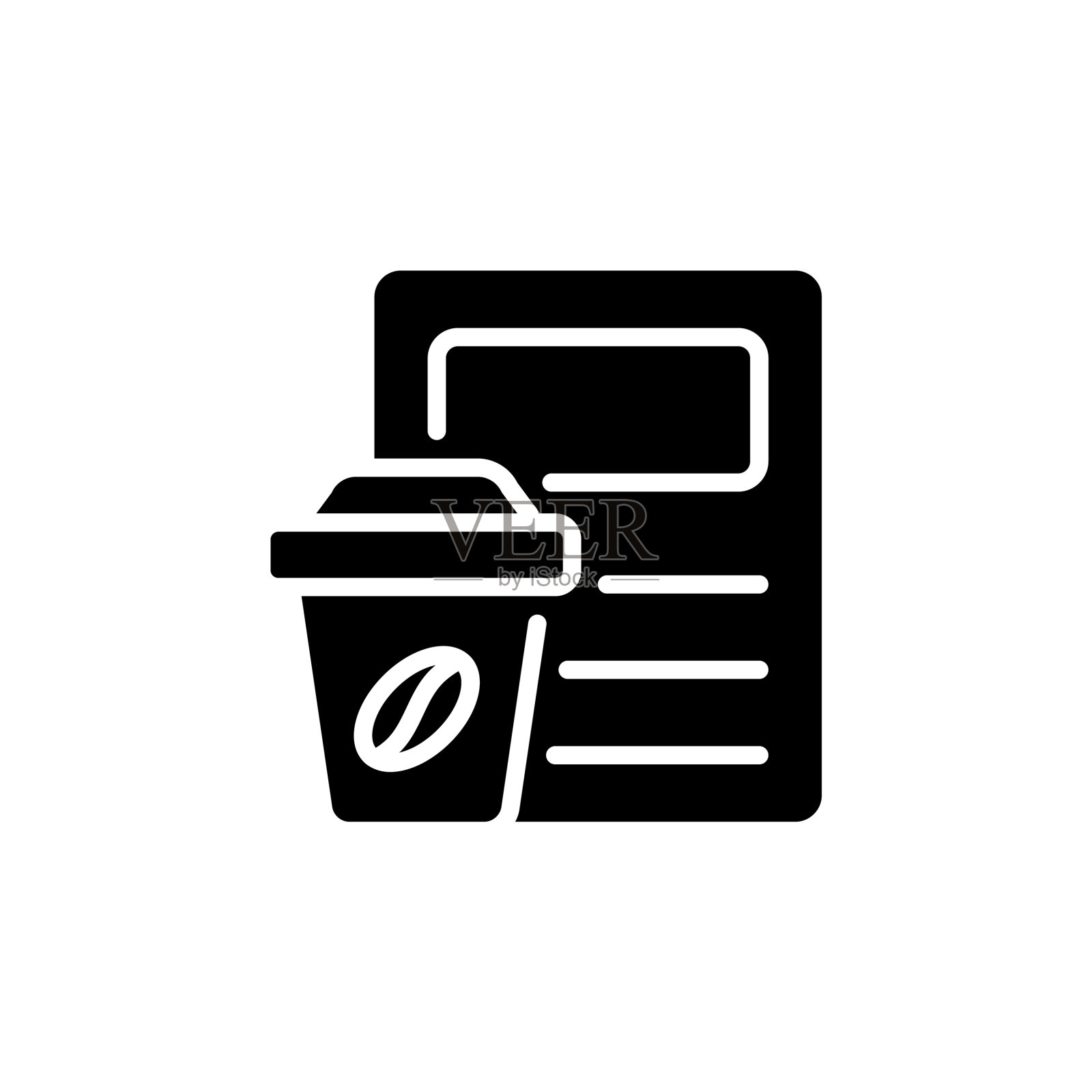 咖啡菜单图标的标识插画图片素材