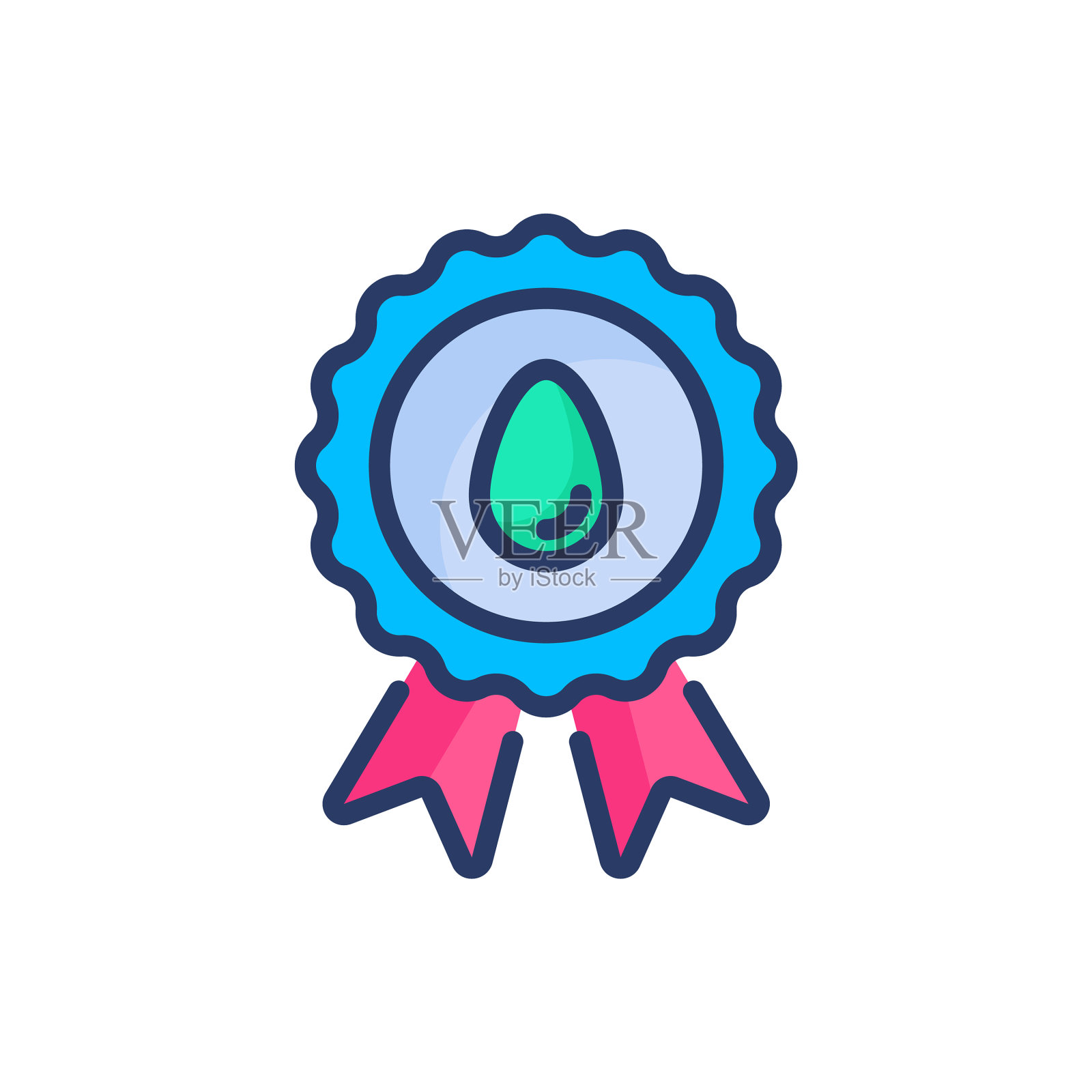 复活节徽章图标在标志类型插画图片素材