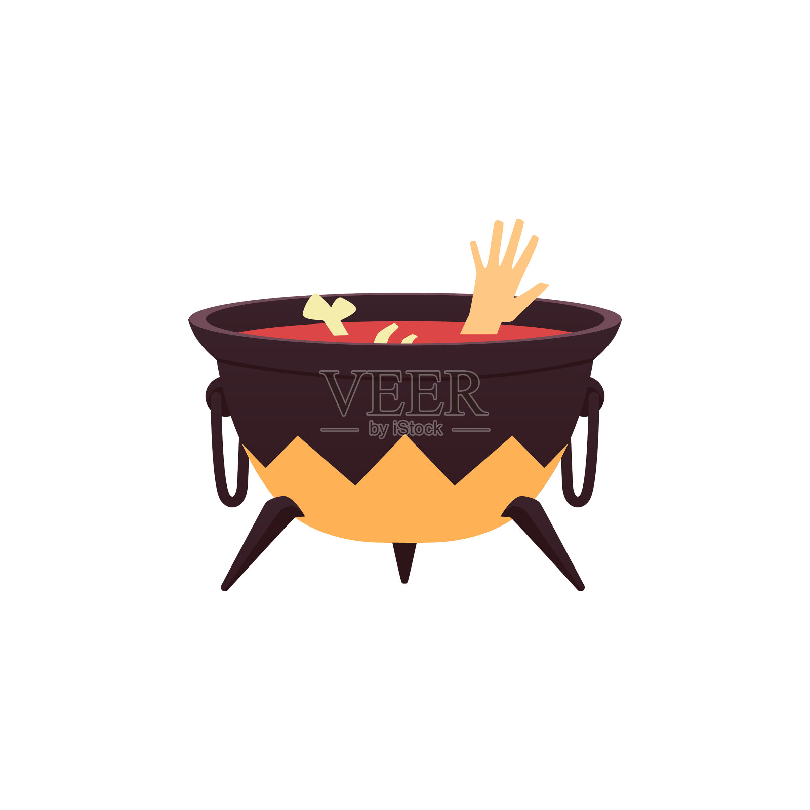 象征女巫与人类的坩埚设计元素图片