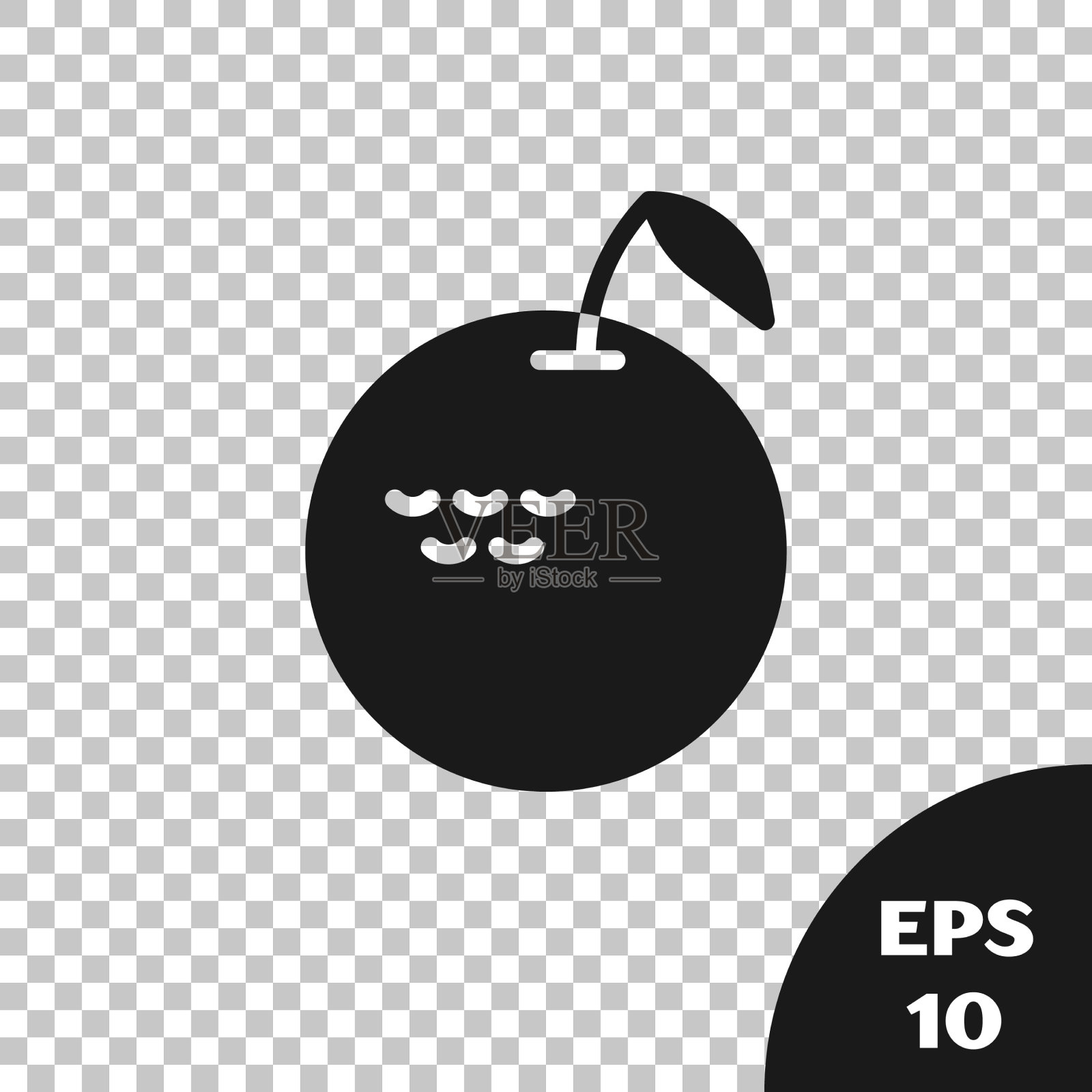 黑苹果图标隔离上透明插画图片素材