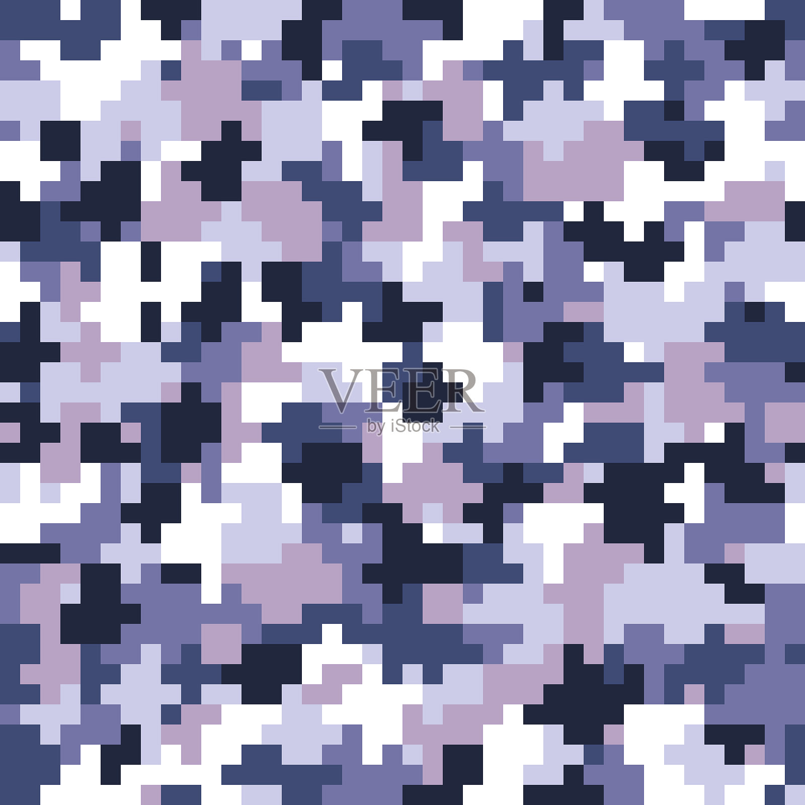 抽象城市像素主题几何刷插画图片素材