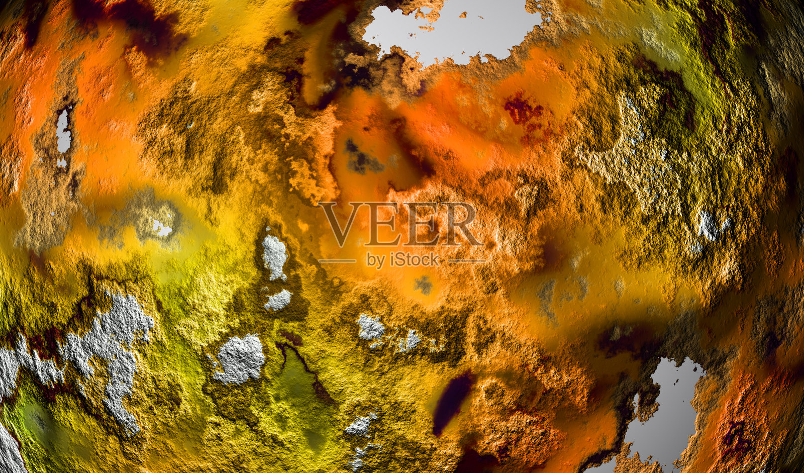 火星表面的高分辨率渲染图像。照片摄影图片