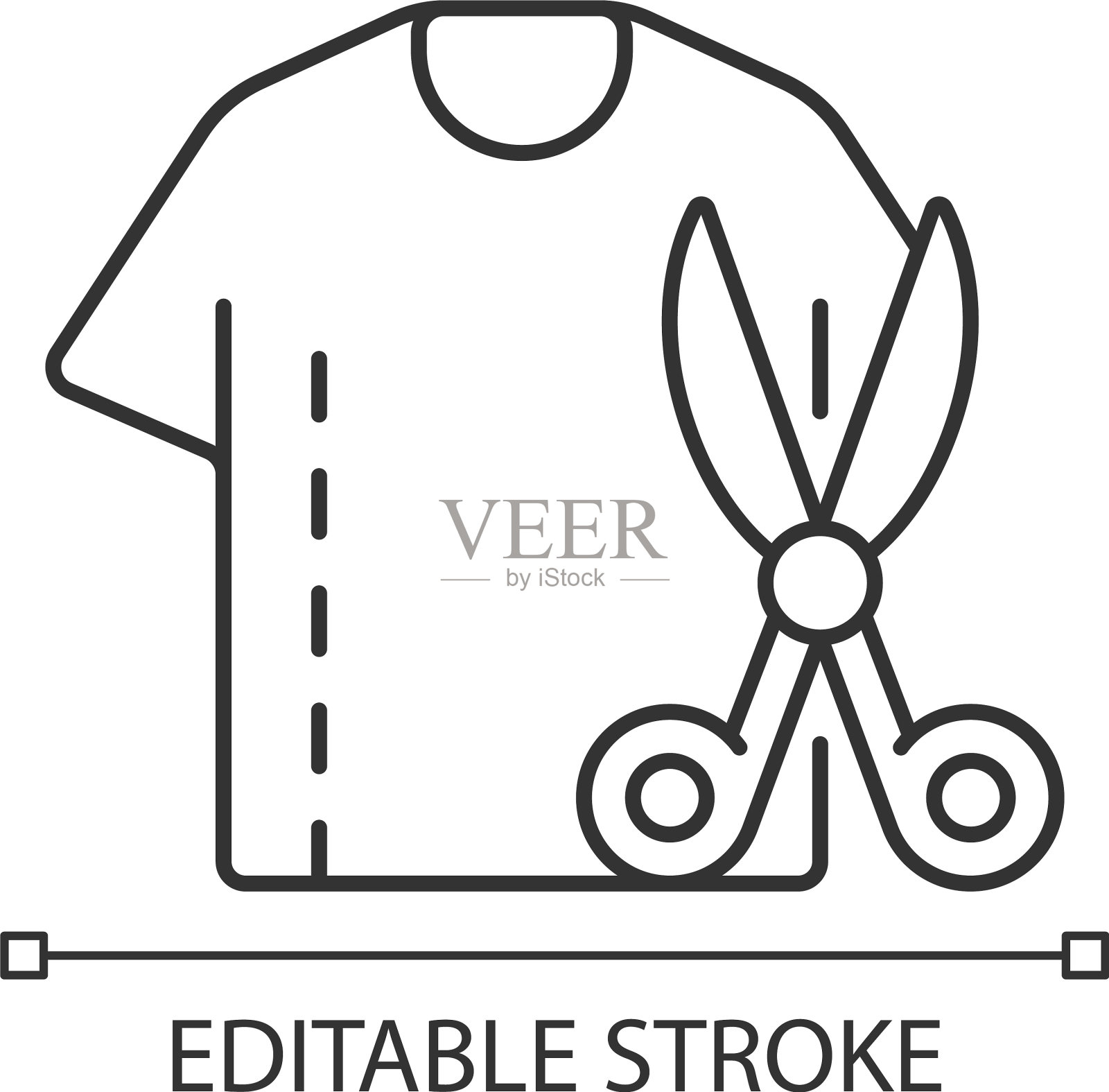 调整衣服线性图标插画图片素材