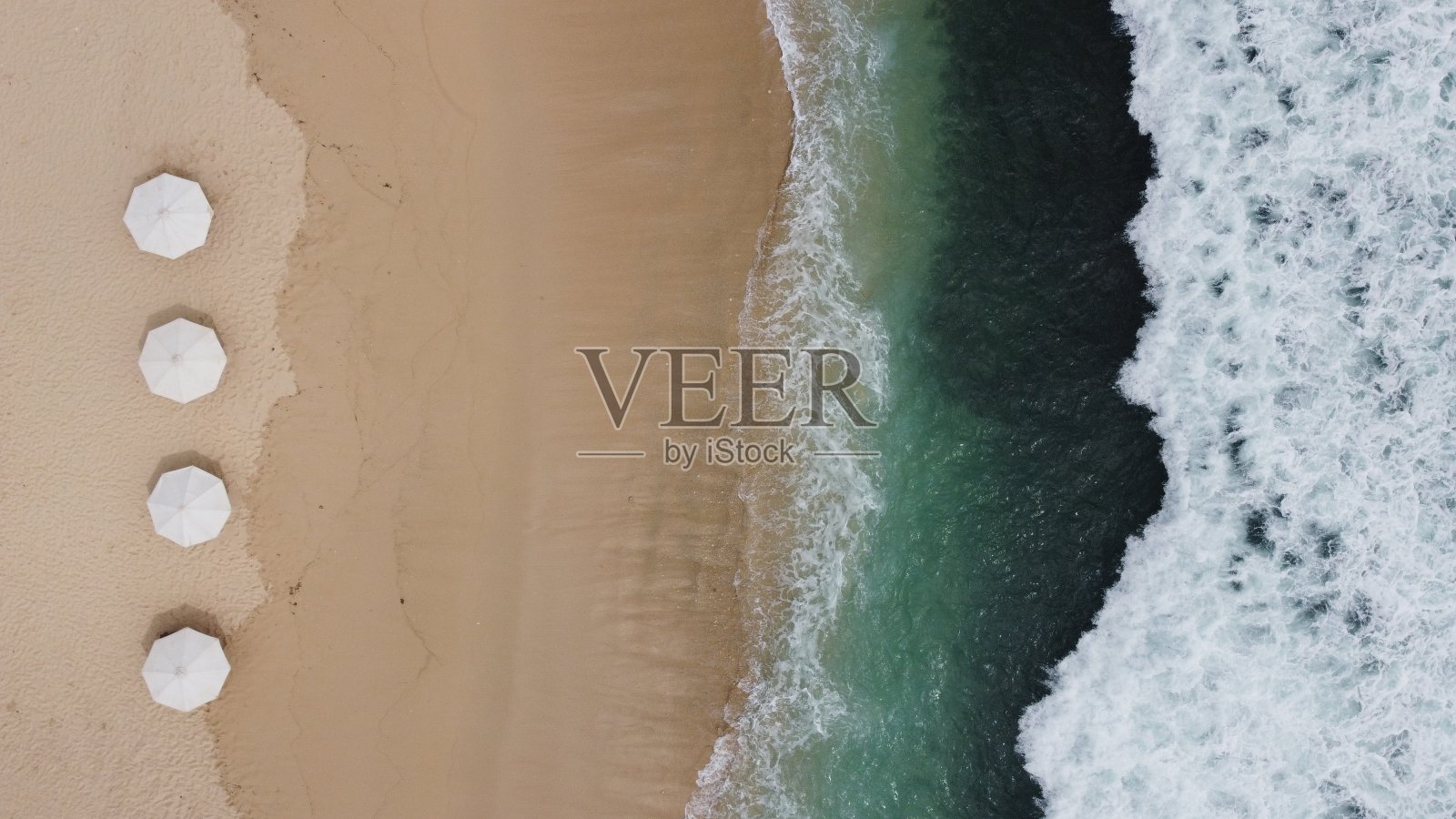 海滩鸟瞰图照片摄影图片