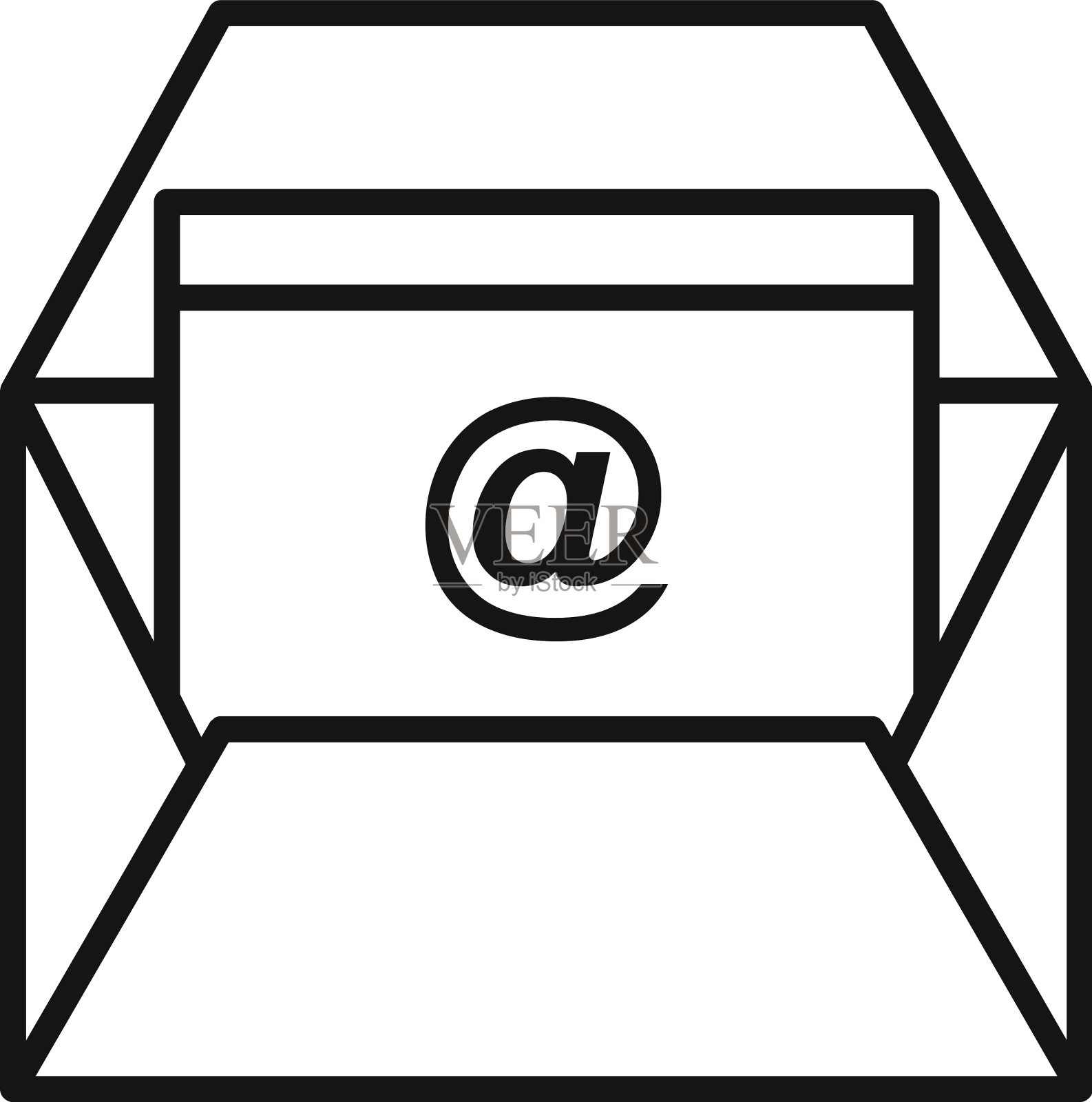 营销信息邮件图标轮廓风格图标素材