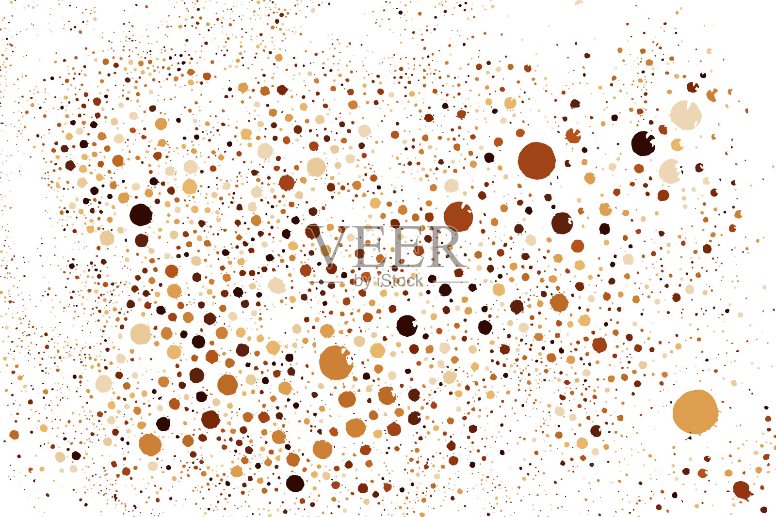 咖啡颜色纹理分离在白色背景。插画图片素材