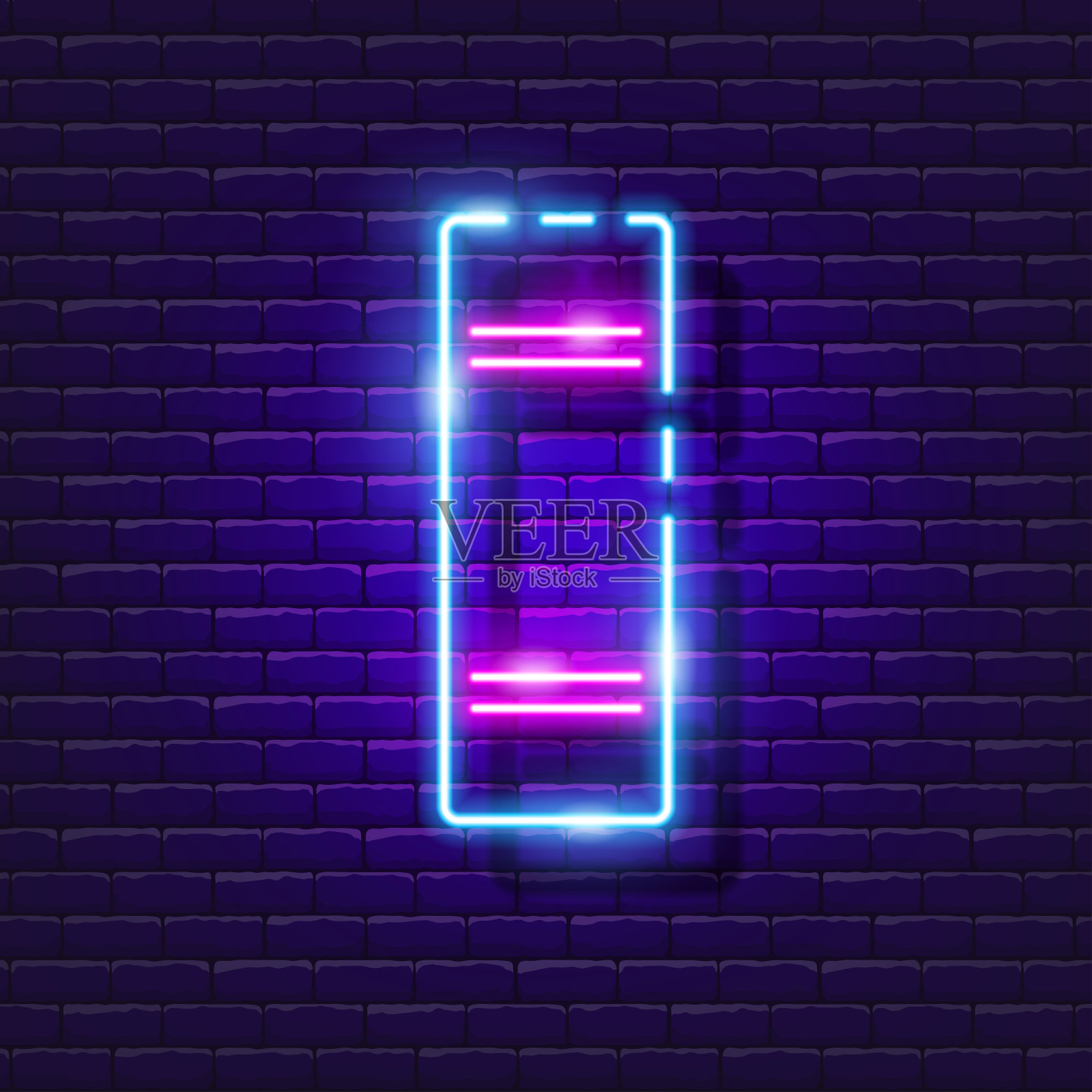 瑜伽垫霓虹图标。健身垫发光标志。矢量插图设计。体育的概念。健康的生活方式。在线体育在家。插画图片素材