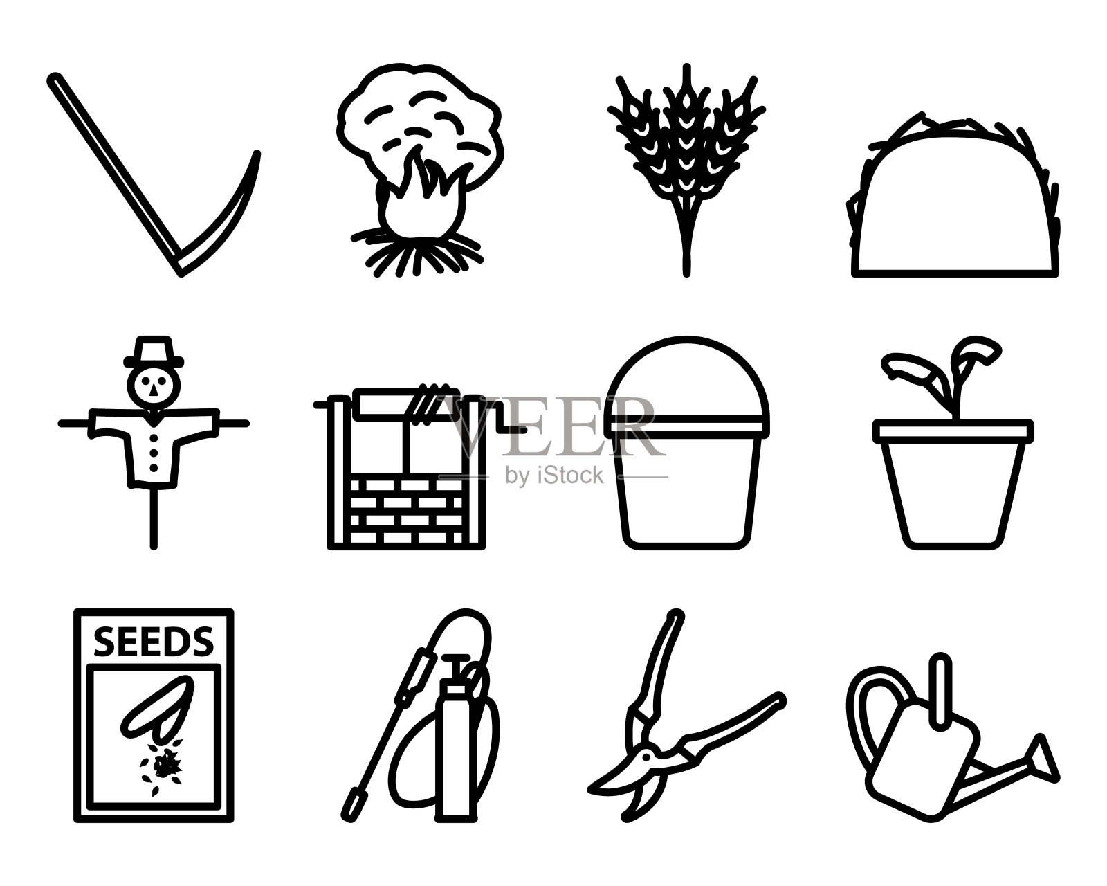 花园图标设置设计元素图片