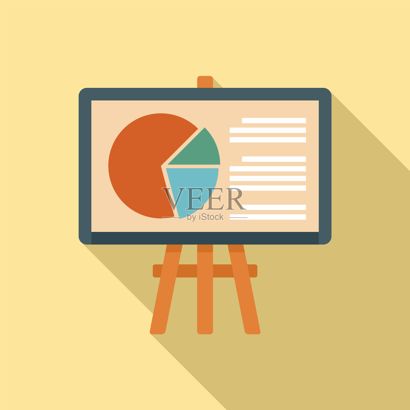 采购经理旗帜图标扁平化风格插画图片素材