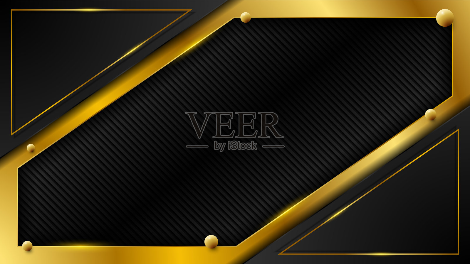 EPS10抽象奢华背景。金色的阴影，光影效果。插画图片素材