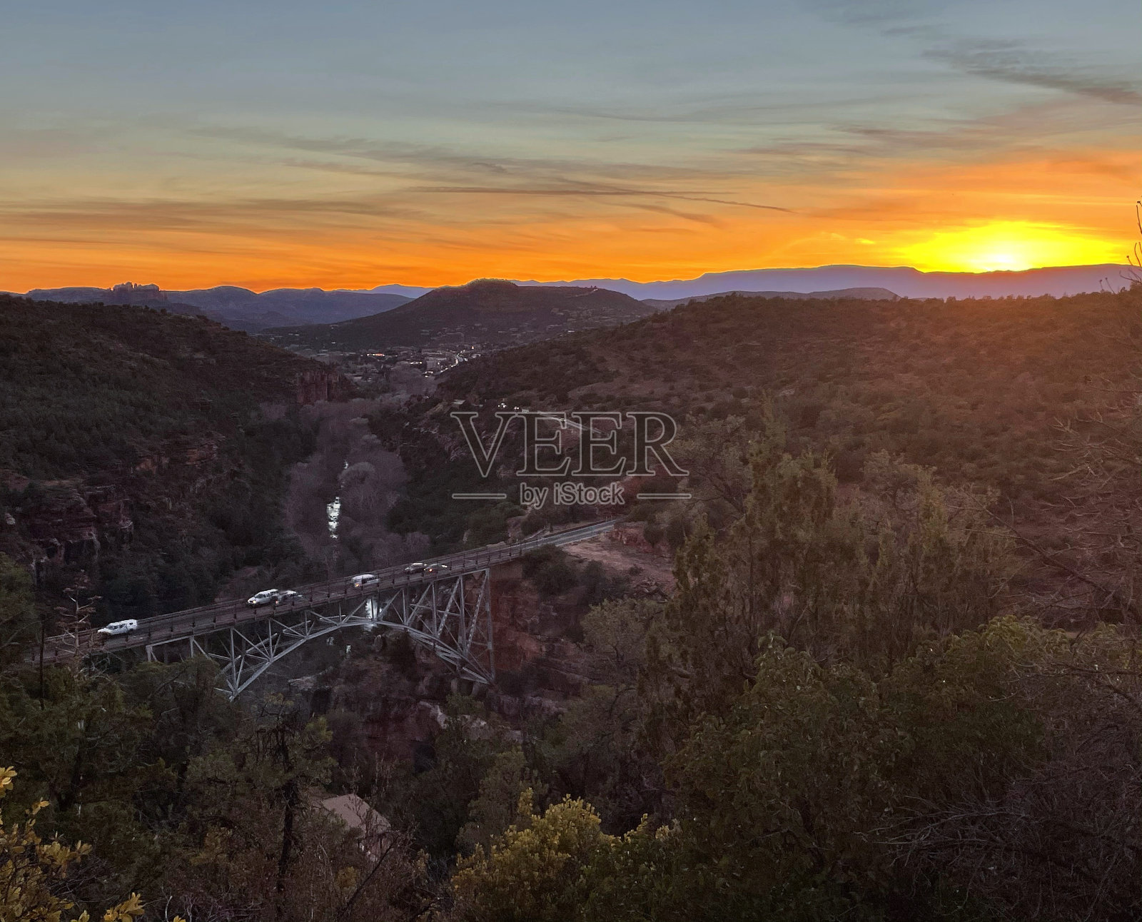 落日塞多纳照片摄影图片