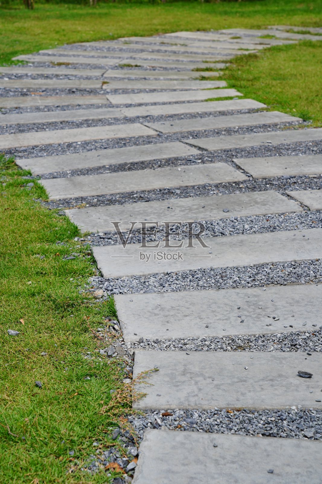 水泥块路径弯道公园照片摄影图片