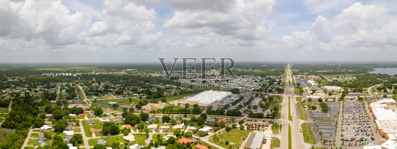 空中全景塞布林FL美国照片摄影图片