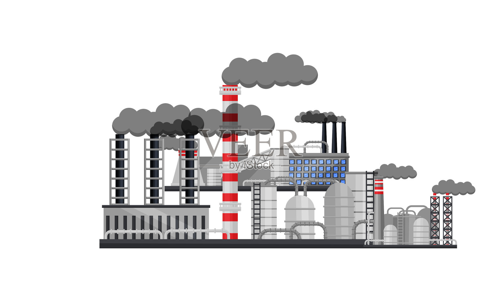 工业厂房和厂房插画图片素材