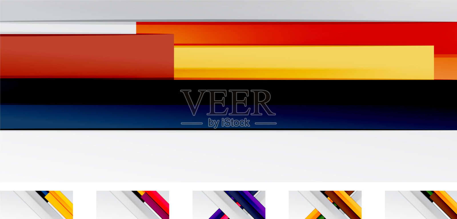 抽象背景-多色线插画图片素材