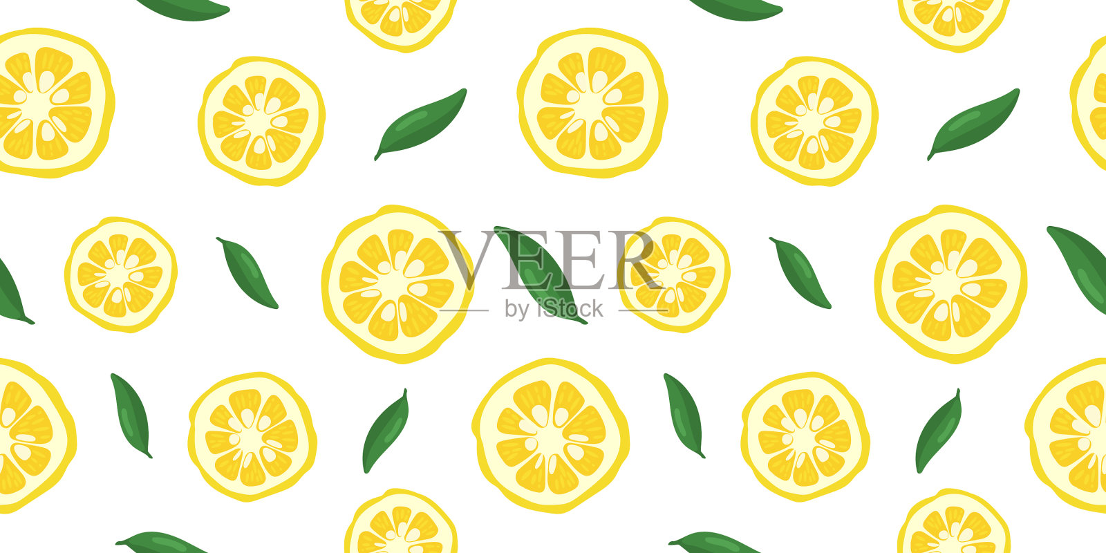柚子日本香橼果无缝图案插画图片素材