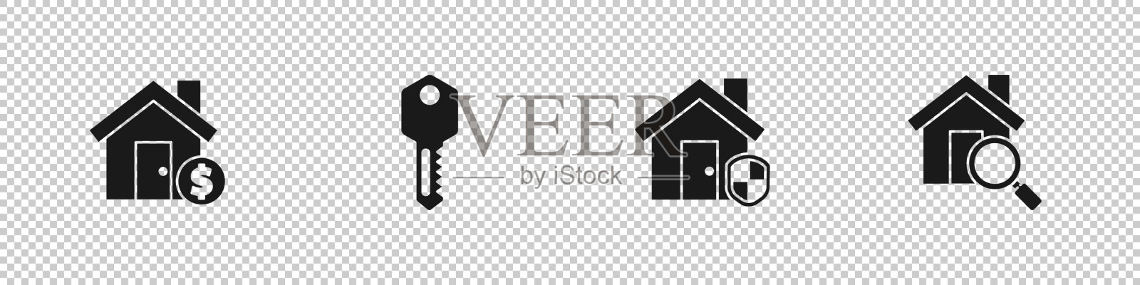 以美元符号键下Set house图标素材