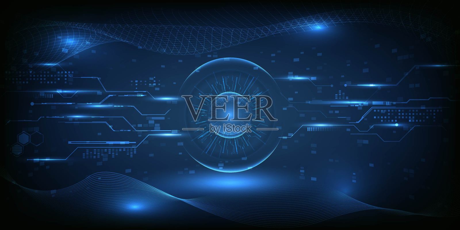 数字技术的矢量插图。插画图片素材