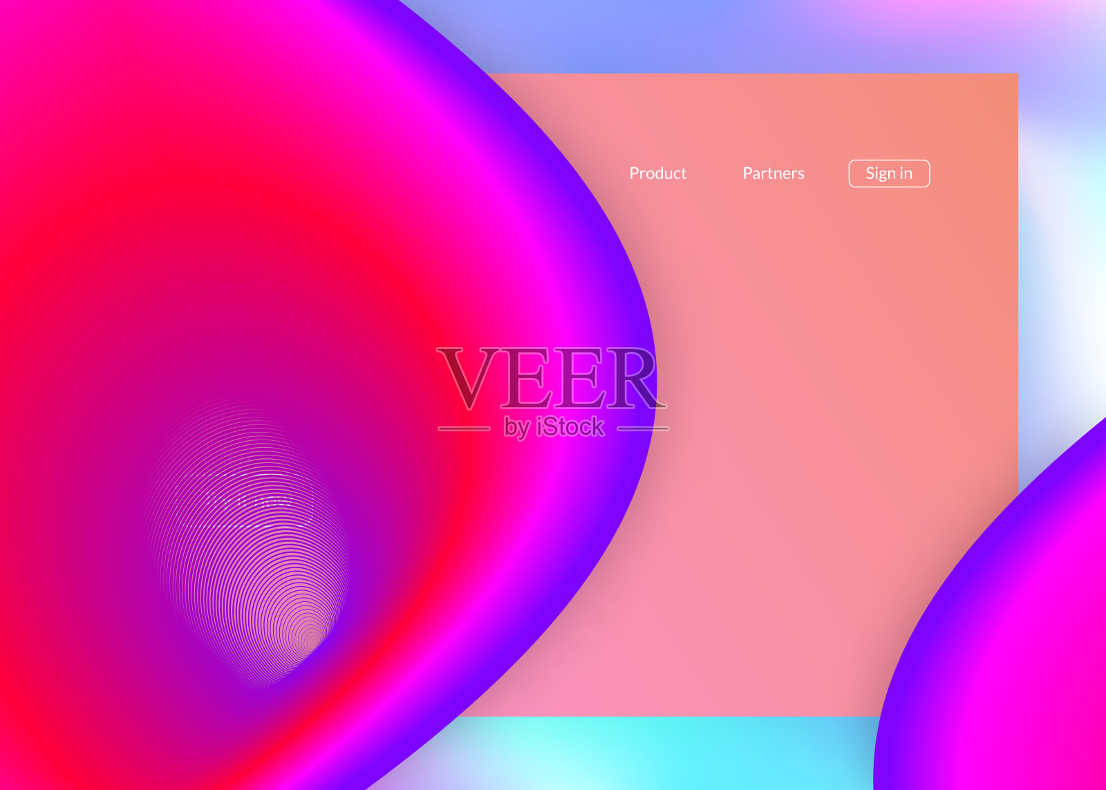 流体具有动态元素和形状。着陆页。插画图片素材