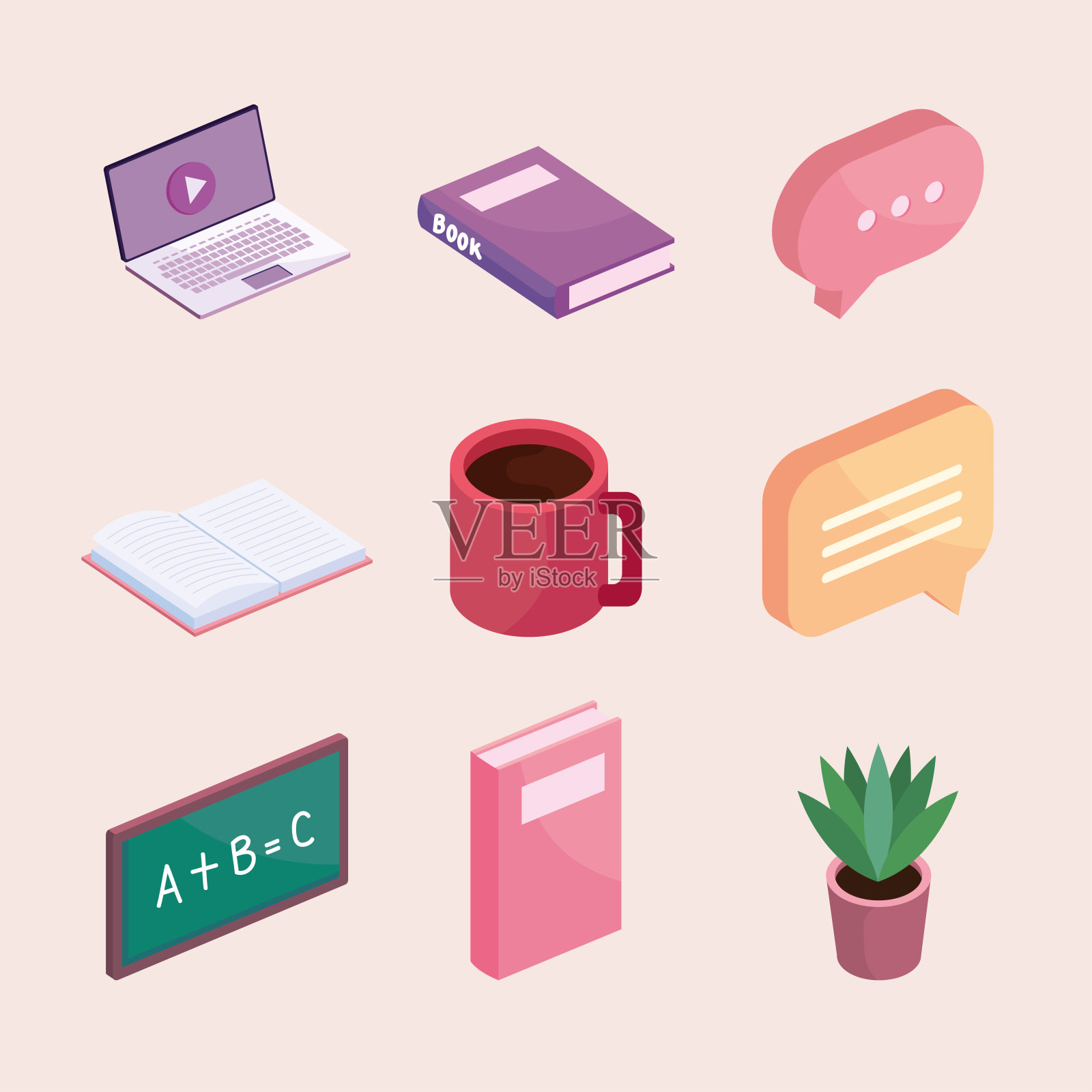 在线教育的图标图标素材