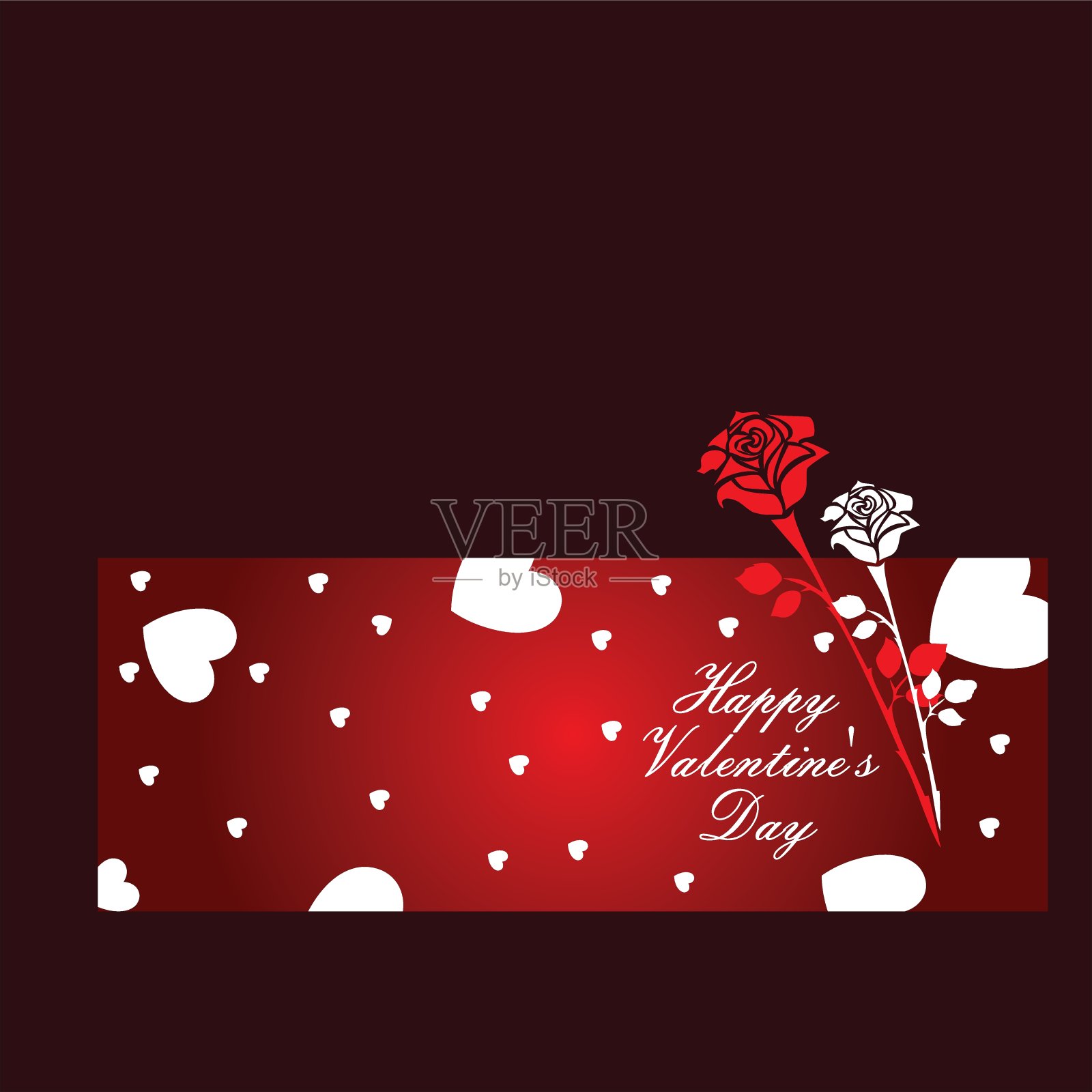 情人节背景：红色爱心，情人节快乐设计模板素材