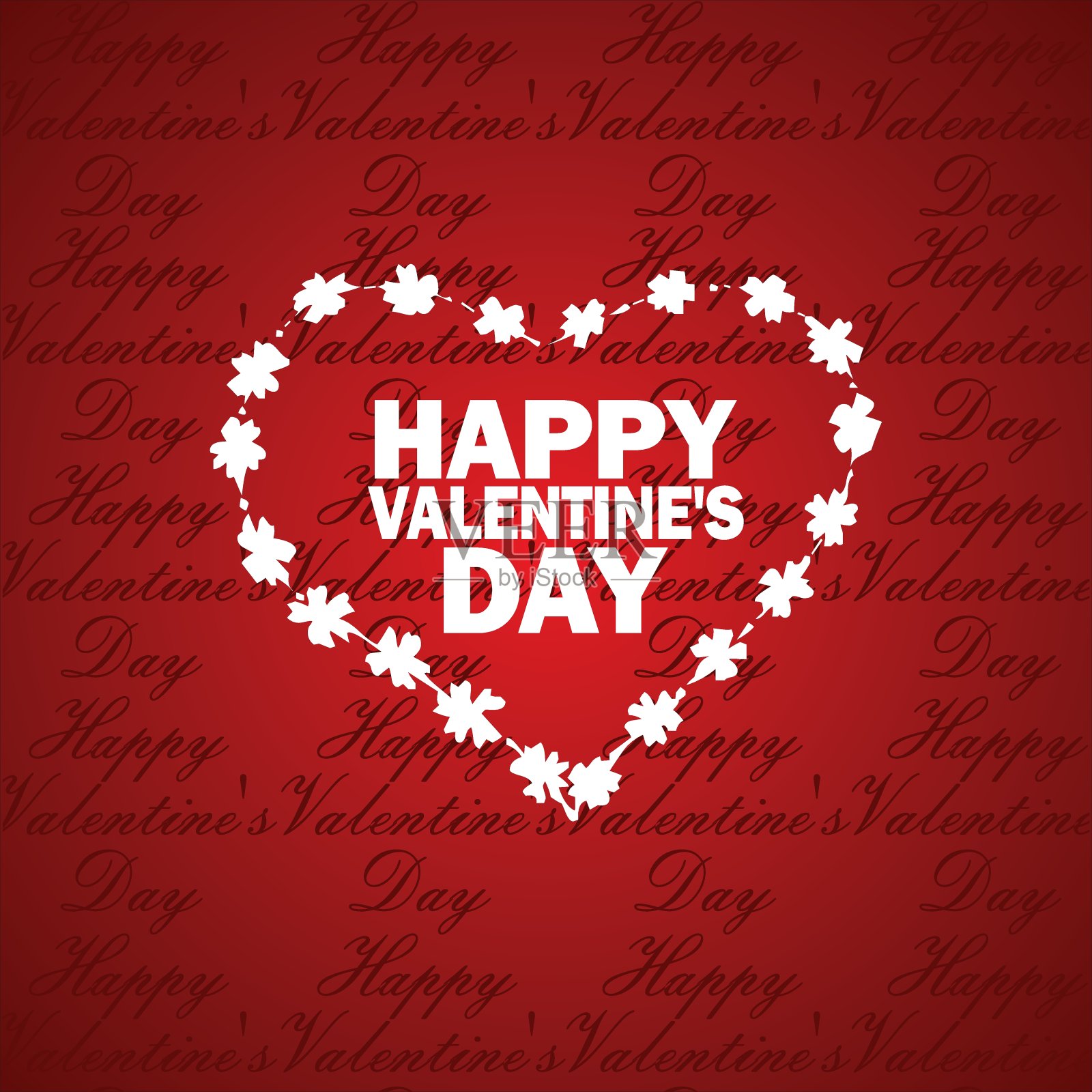 情人节背景：红色爱心，情人节快乐插画图片素材