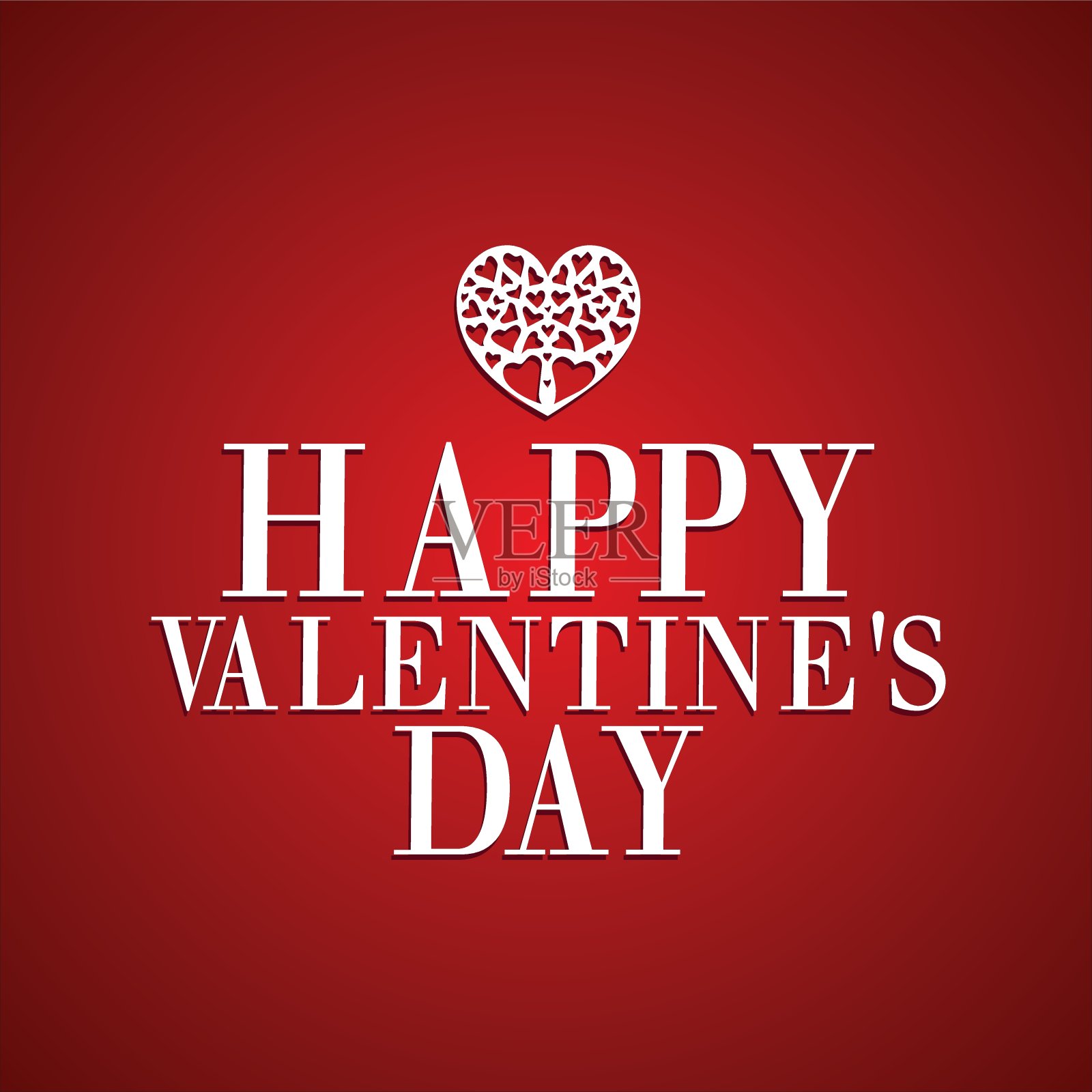 情人节背景：红色爱心，情人节快乐插画图片素材