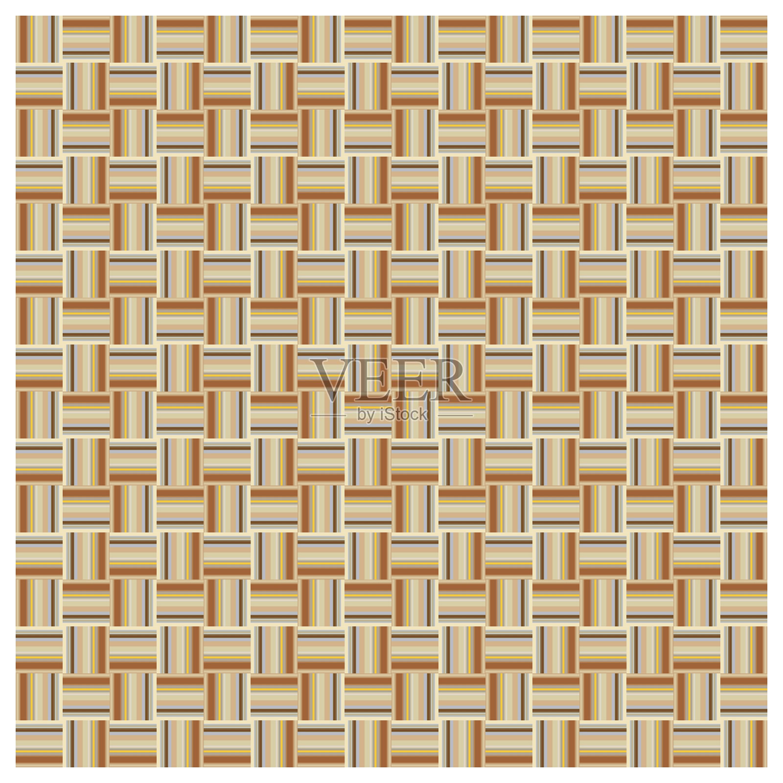 无缝矢量图案，条纹和方格线条无缝图案，几何图案插画图片素材