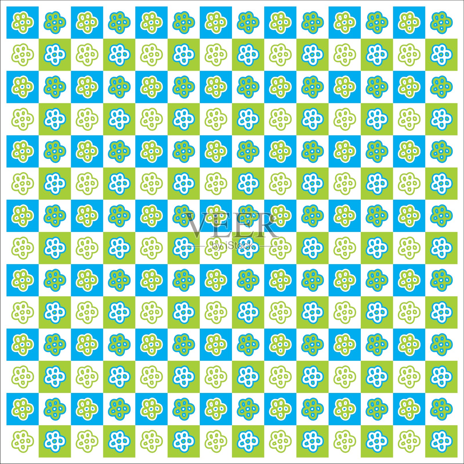 矢量无缝图案、几何图案、乡绅线、叶、果、花无缝图案、几何图案插画图片素材