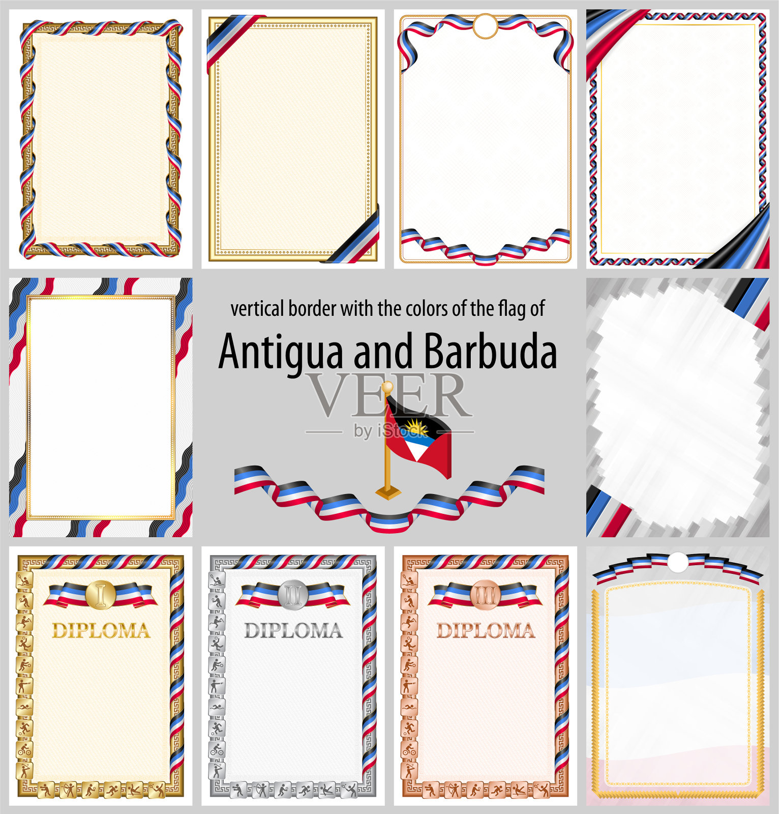 垂直框架和边框与安提瓜和插画图片素材