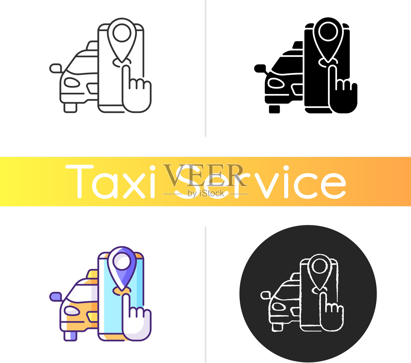 出租车跟踪器图标图标素材