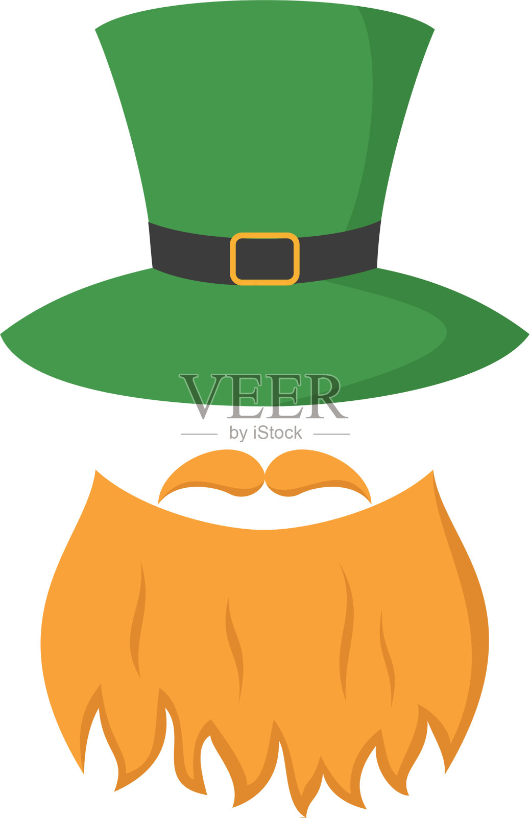 爱尔兰精灵圣帕特里克节的概念设计元素图片