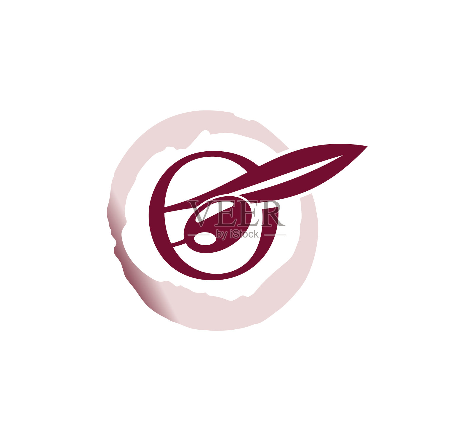 葡萄藤的首字母a插画图片素材