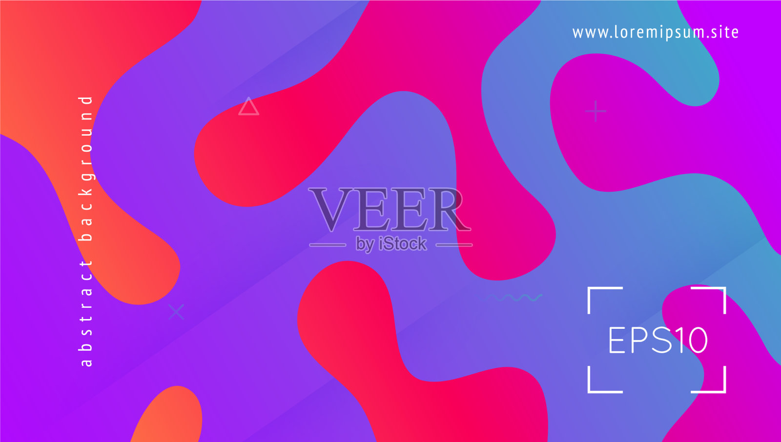 梯度横幅粉色潮人覆盖最小插画图片素材