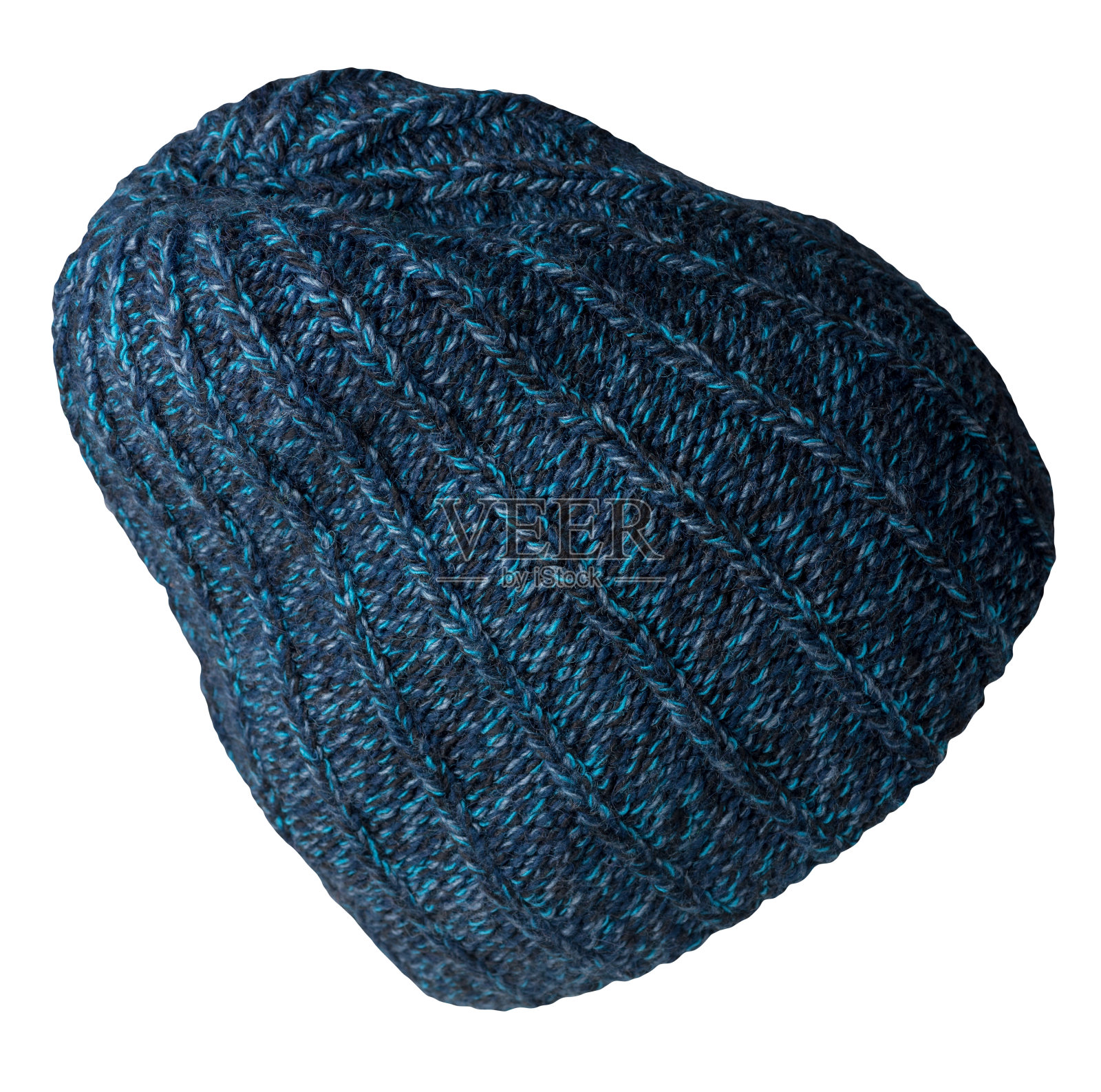 编织的帽子孤立在一个白色的背景。时髦的帽子。休闲风格的时尚配饰照片摄影图片