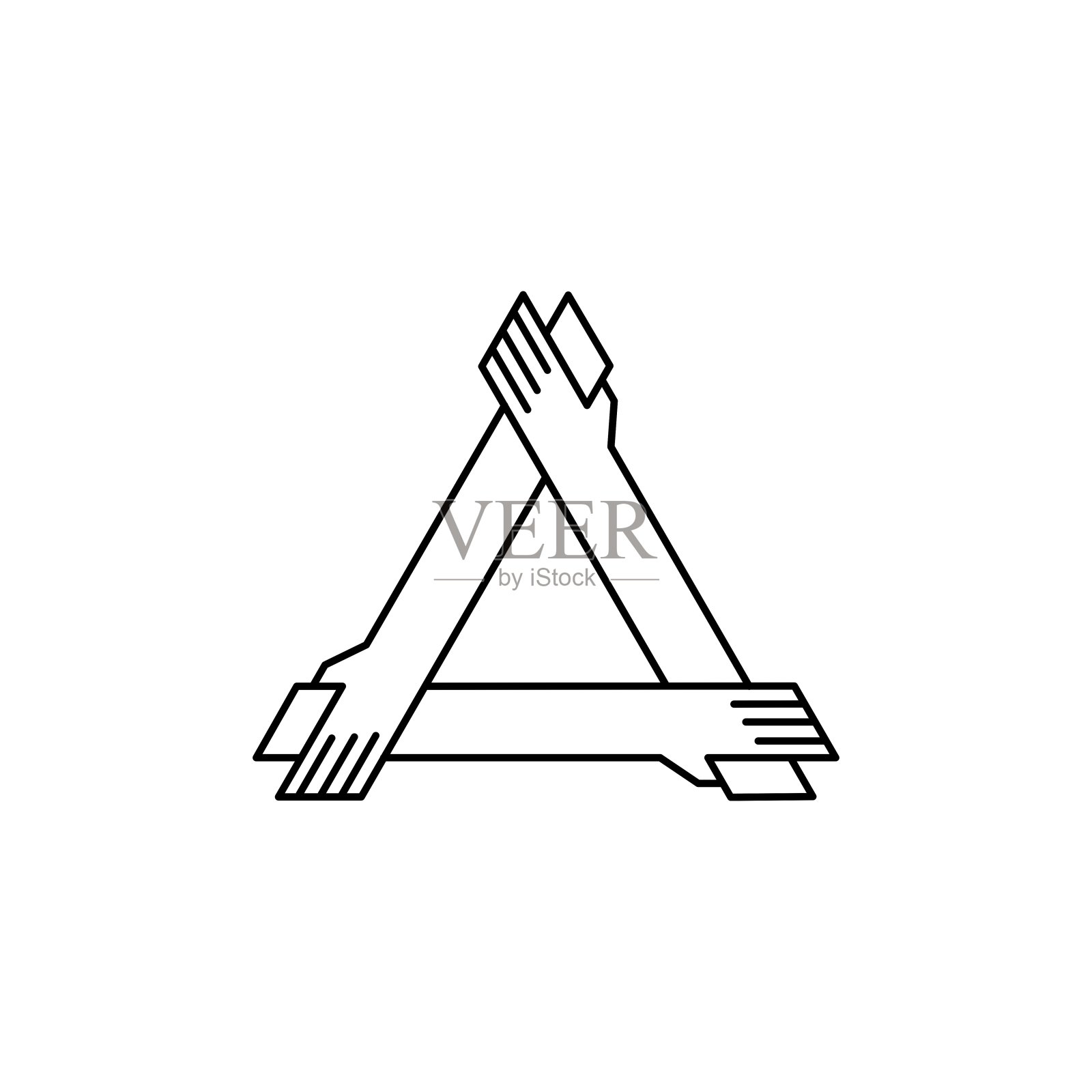 三手相握矢量图标插图插画图片素材